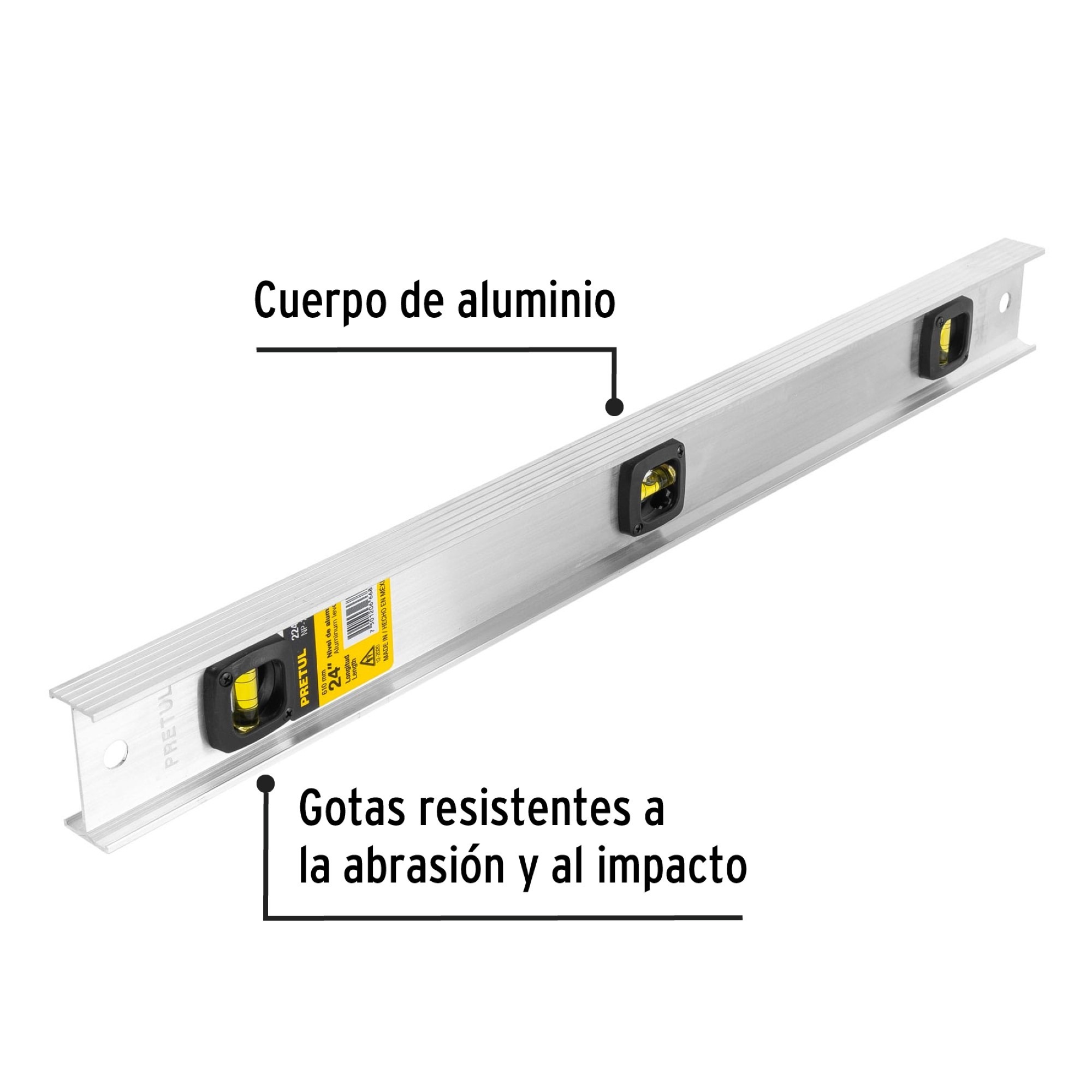 Nivel De 24" Con Cuerpo De Aluninio Profesional - Imagen 2