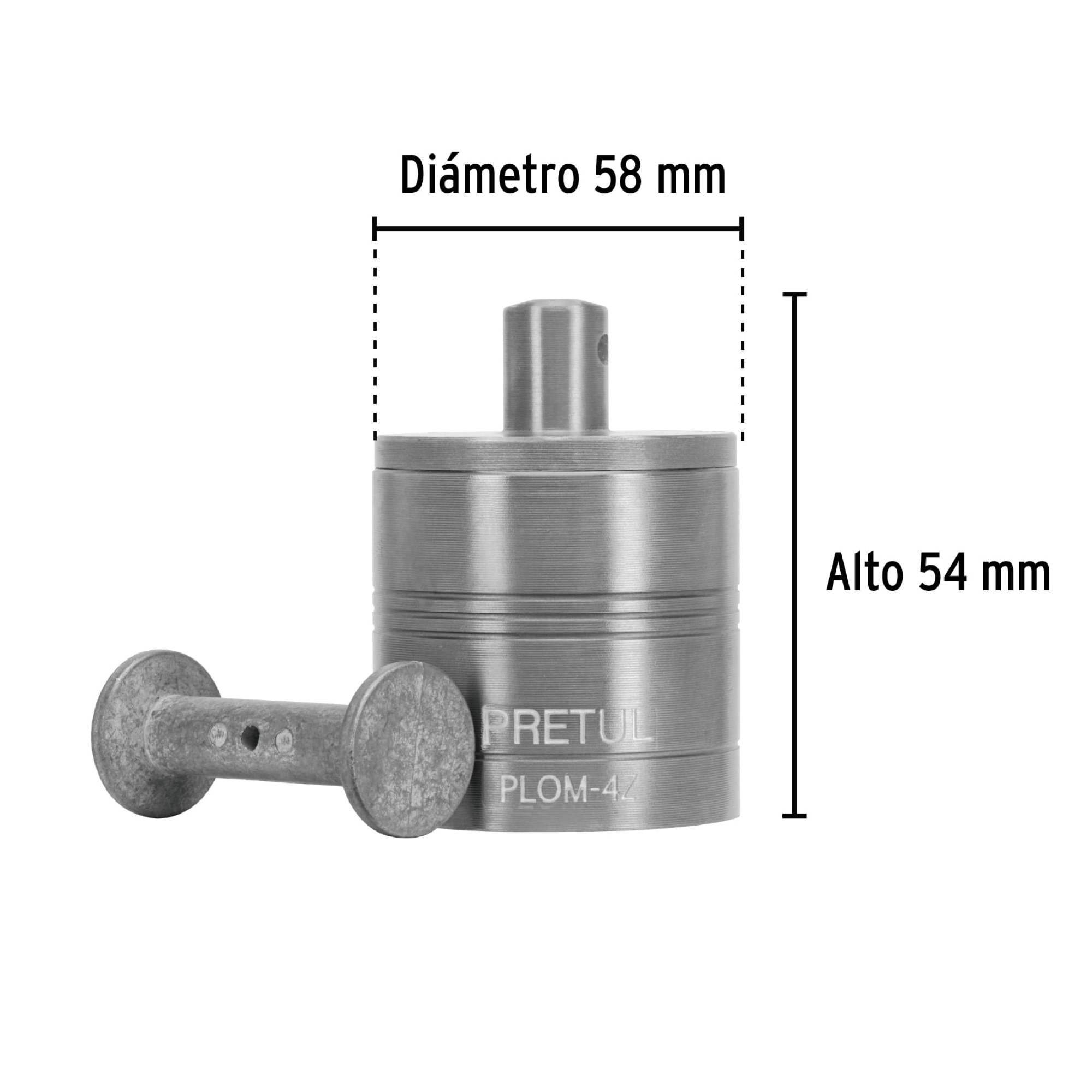 Plomada Metálica De 675 g Con Centro - Imagen 4