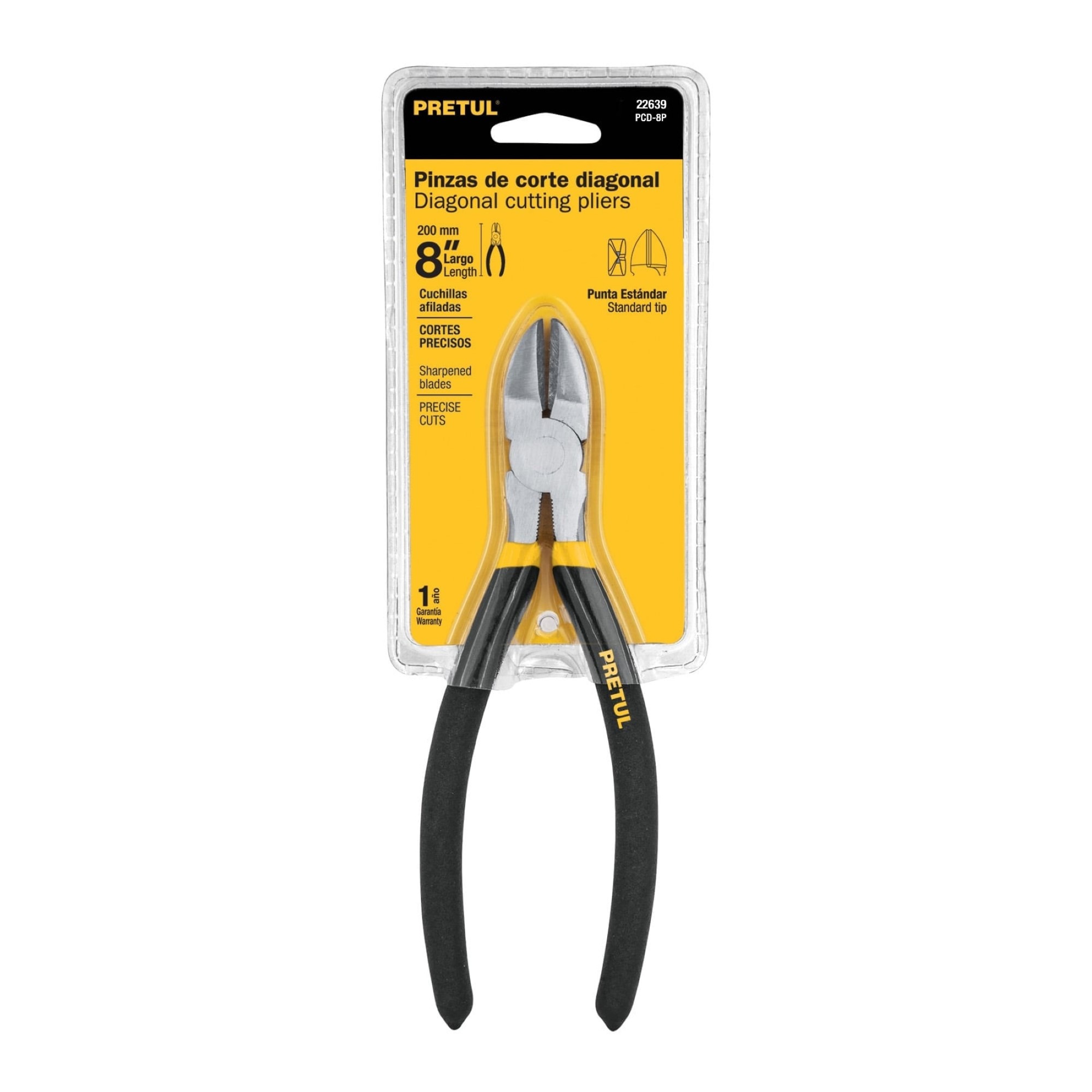 Alicate Corta Frio De 8" Con Mango Cubierto De Pvc - Imagen 2