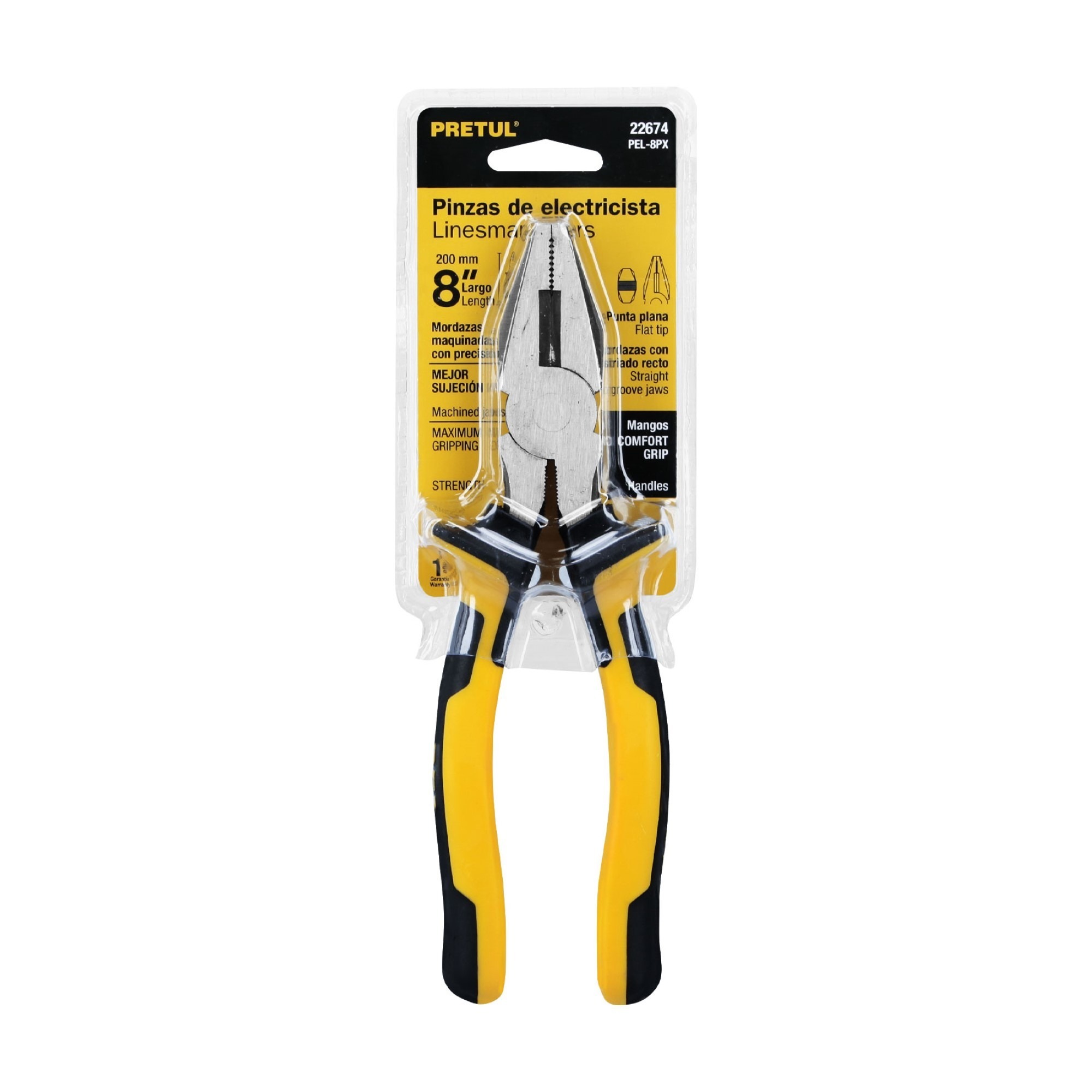 Alicate De Electricista De 8" Mango Comfort Grip - Imagen 2