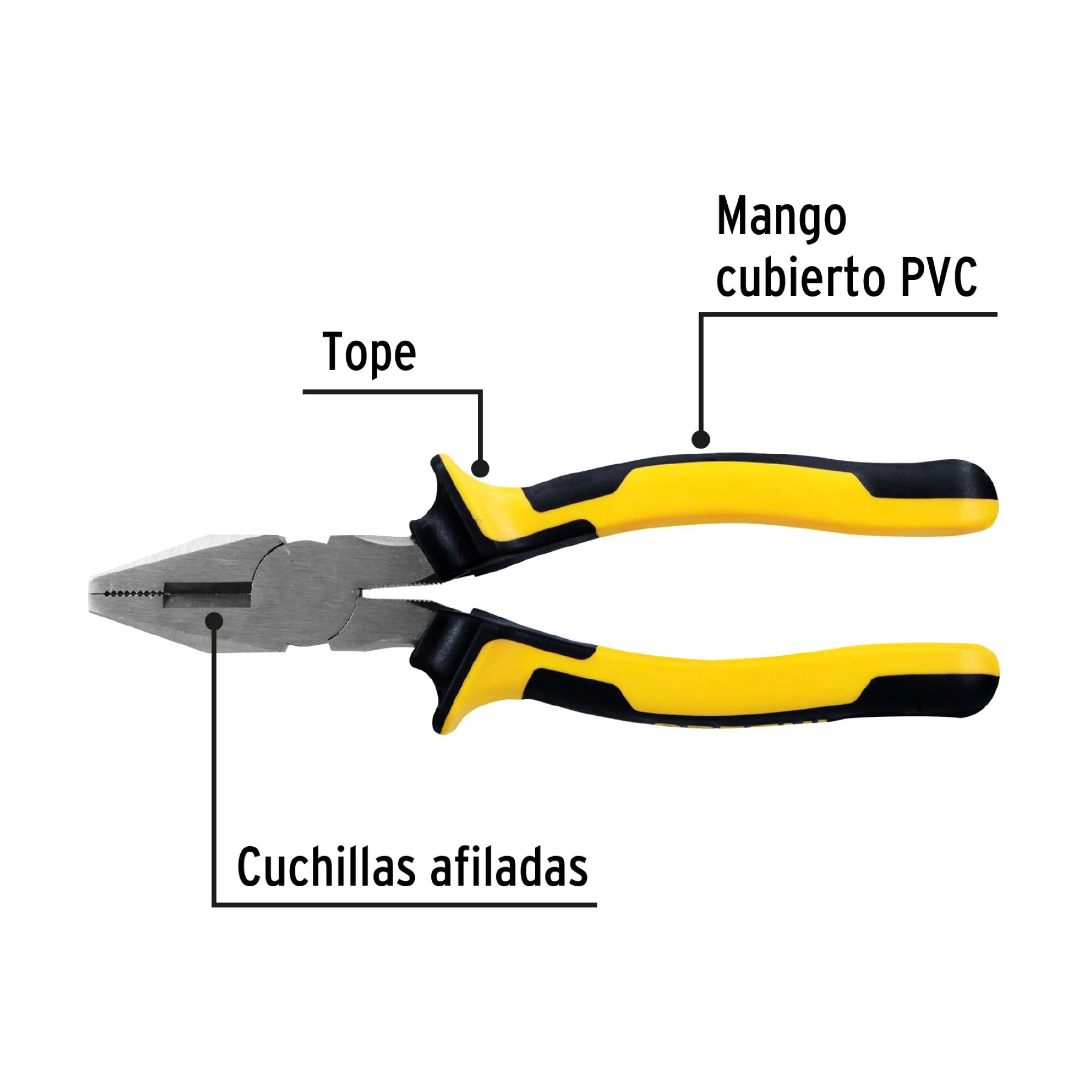Alicate De Electricista De 8" Mango Comfort Grip - Imagen 3