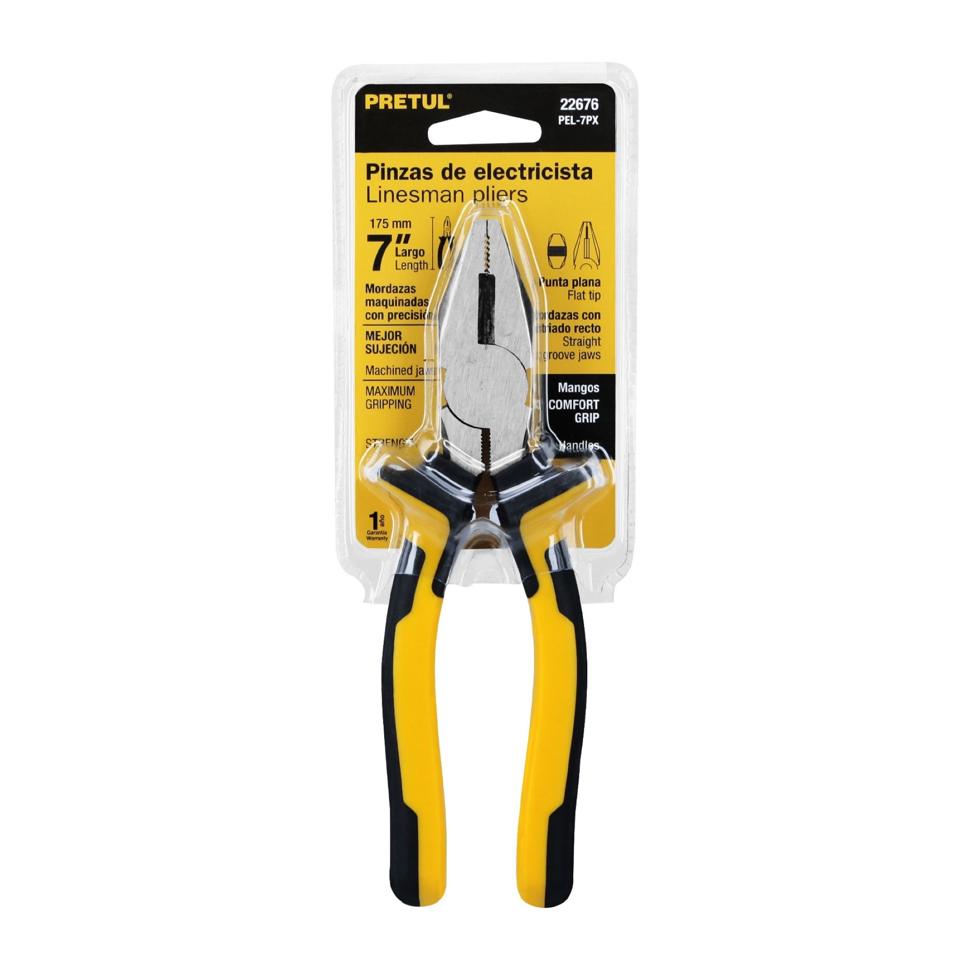 Alicate De Electricista De 7" Mango Comfort Grip - Imagen 2