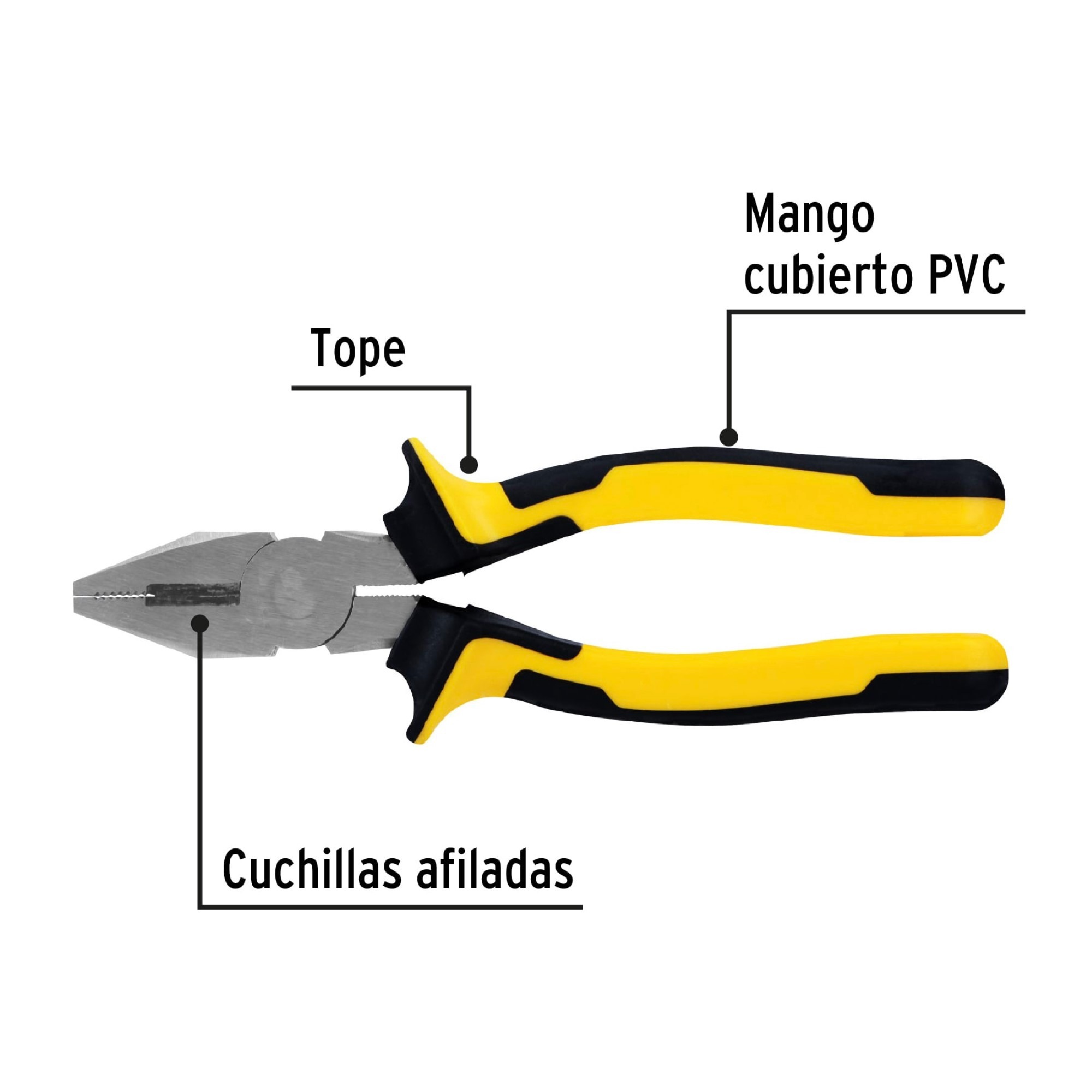 Alicate De Electricista De 7" Mango Comfort Grip - Imagen 3