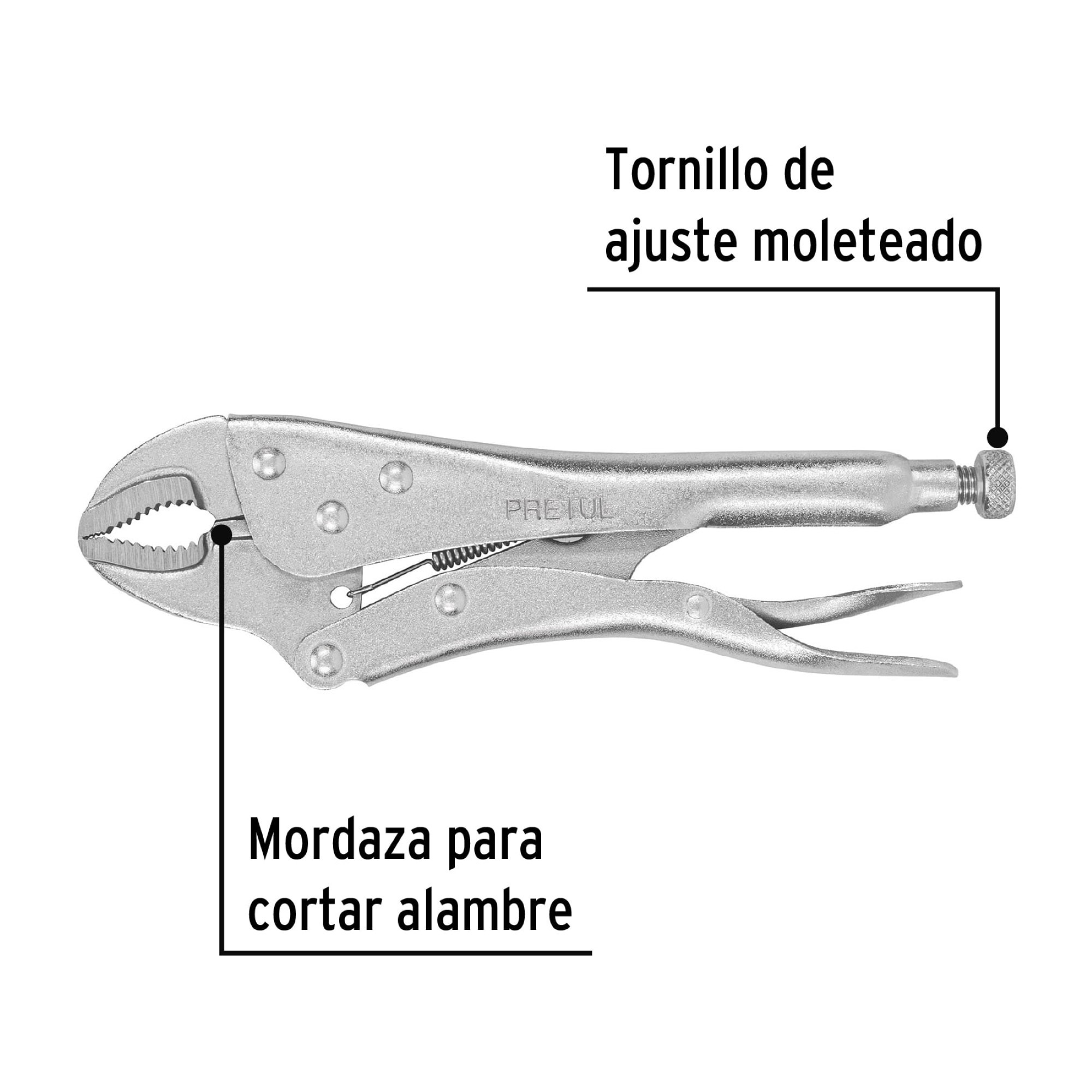 Alicate De Presión Curvo De 10" Hombresolo Antideslizante - Imagen 3
