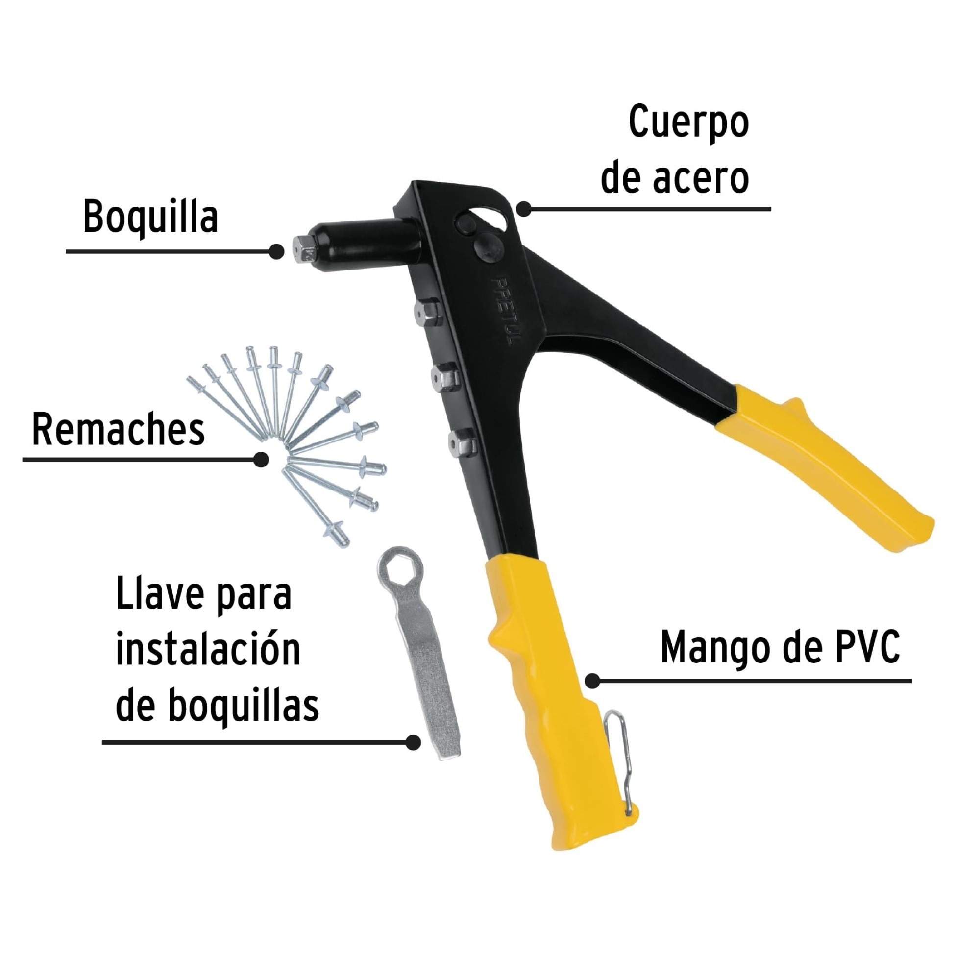 Remachadora De 10" Con 60 Remaches Y 4 Boquillas - Imagen 3