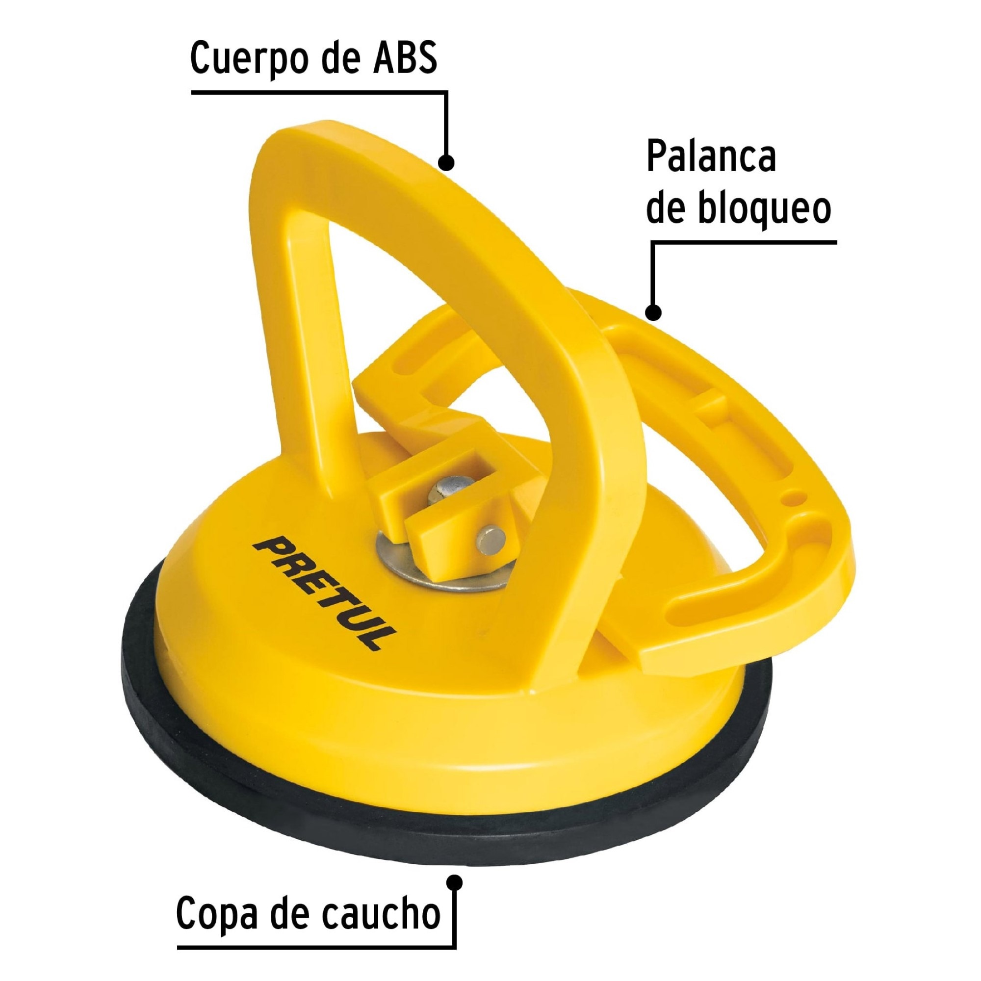 Ventosa Tipo Chupa De Abs Para Vidrio Cap Carga 40 kg - Imagen 3