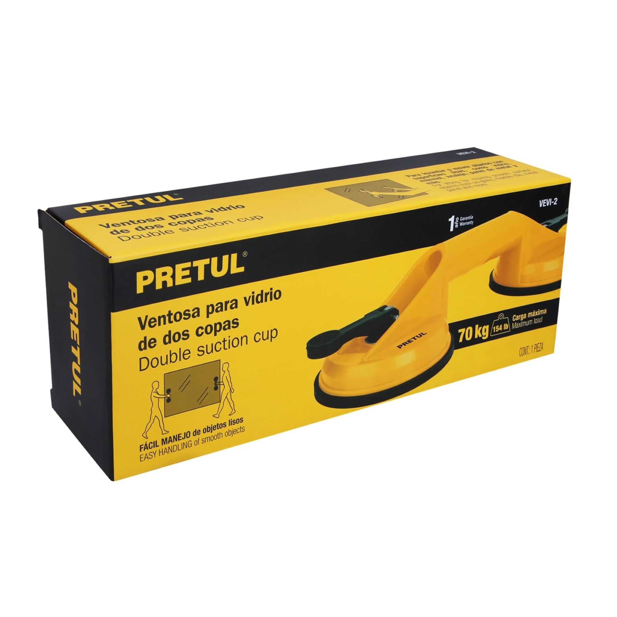 Ventosa Tipo Chupa De Abs Para Vidrio Cap Carga 70 kg - Imagen 2