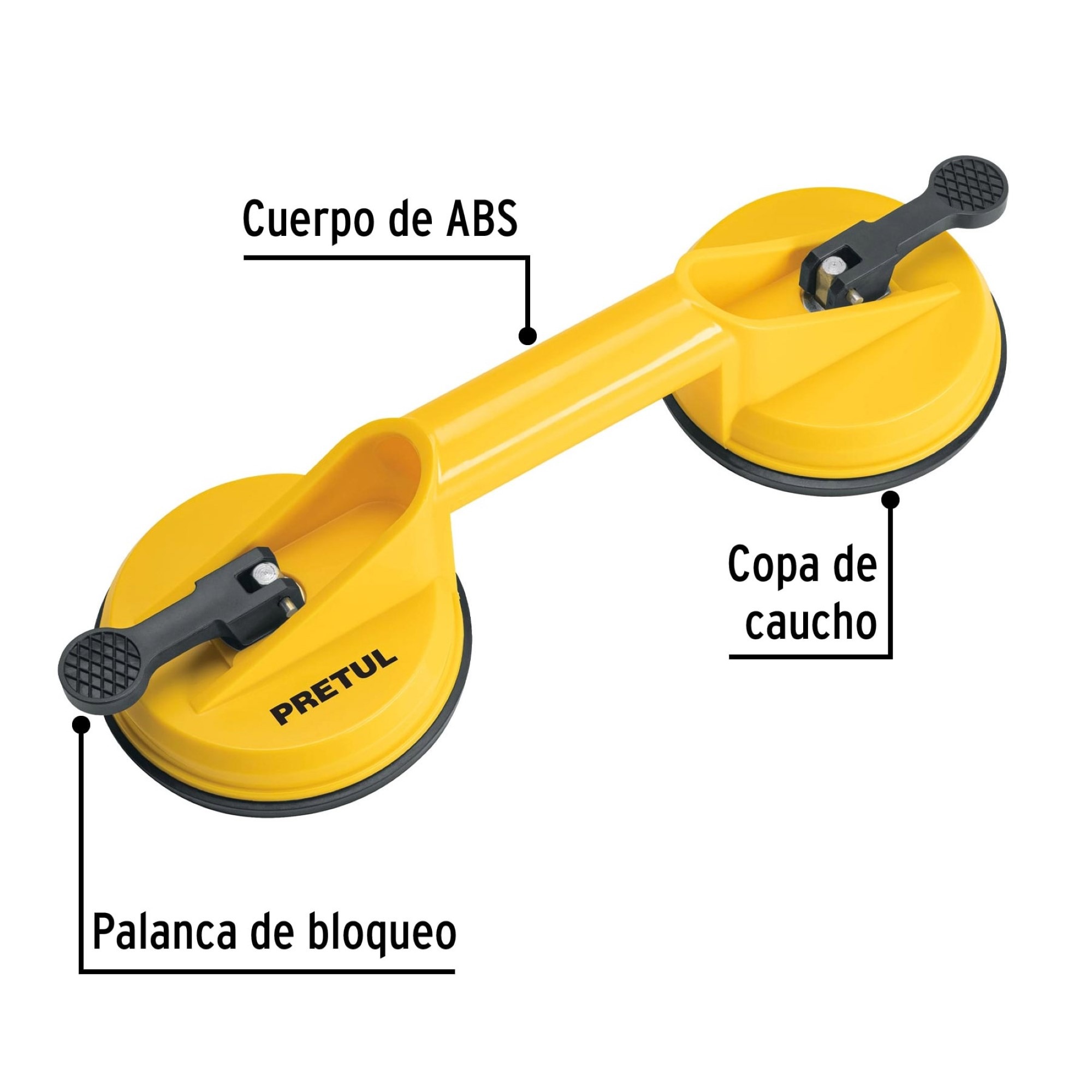 Ventosa Tipo Chupa De Abs Para Vidrio Cap Carga 70 kg - Imagen 3