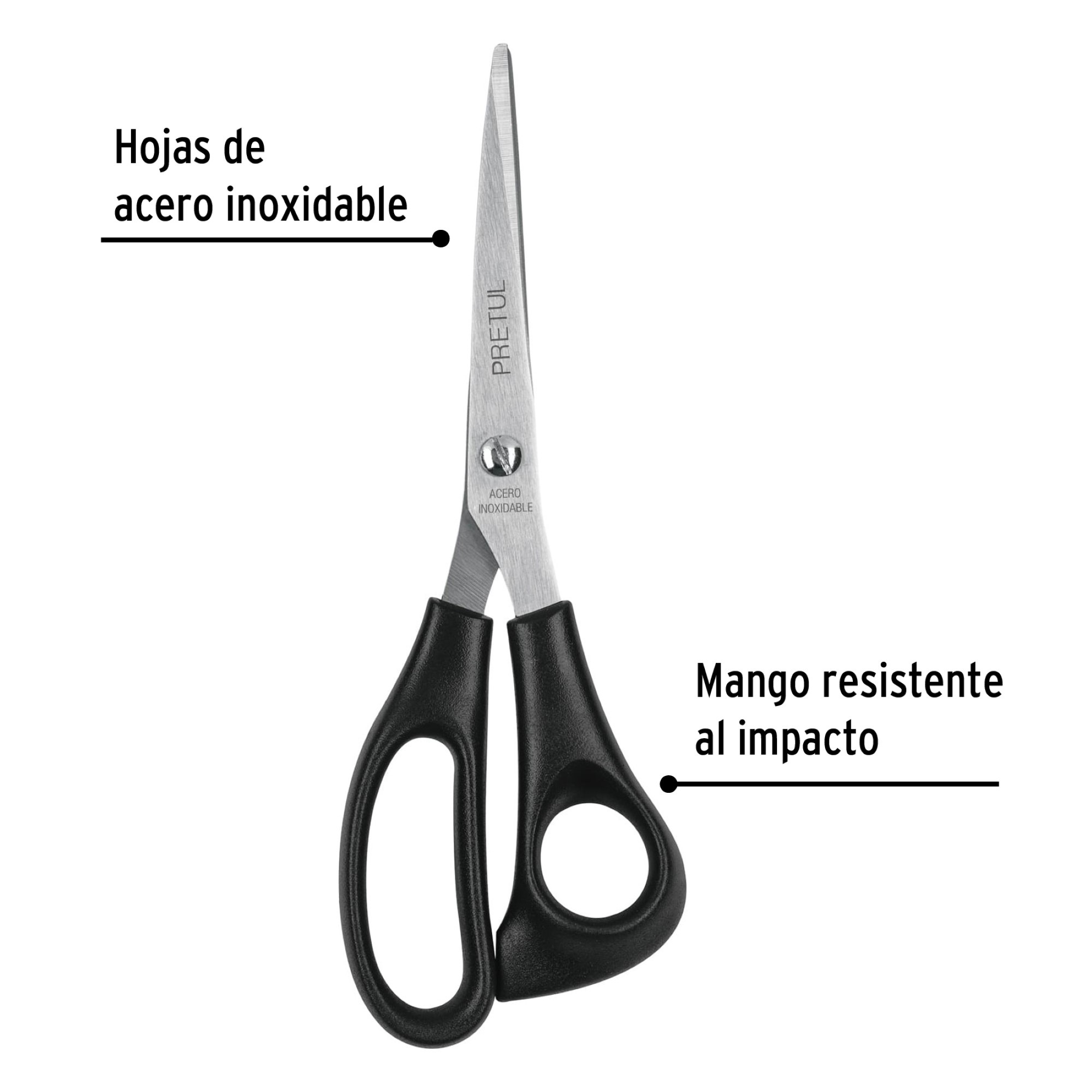 Tijeras De 18 cm En Acero Inoxidable Para Hogar Y Oficina - Imagen 3