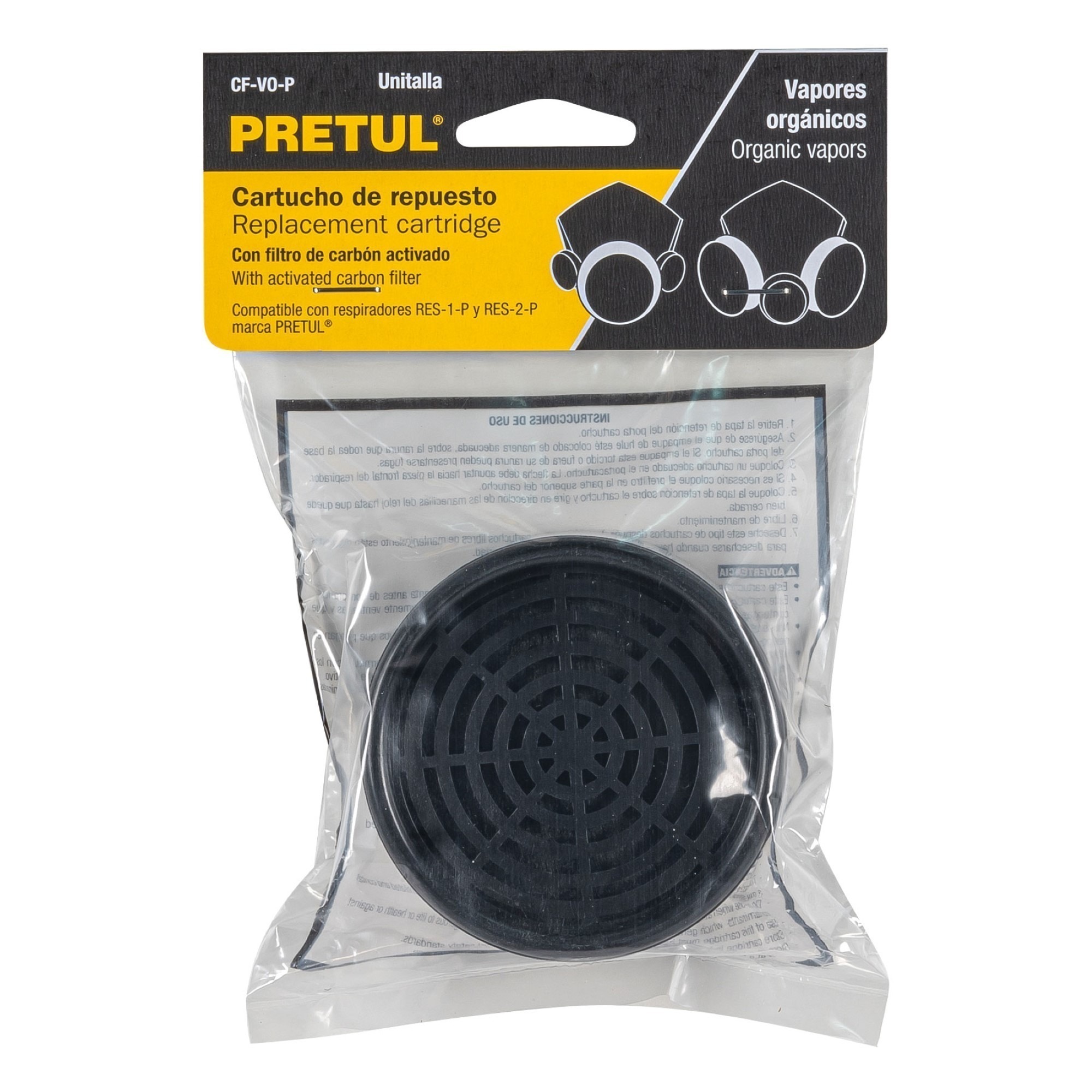 Filtro De Vapor Orgánico Para Mascara  Res-1-P-2-P - Imagen 2