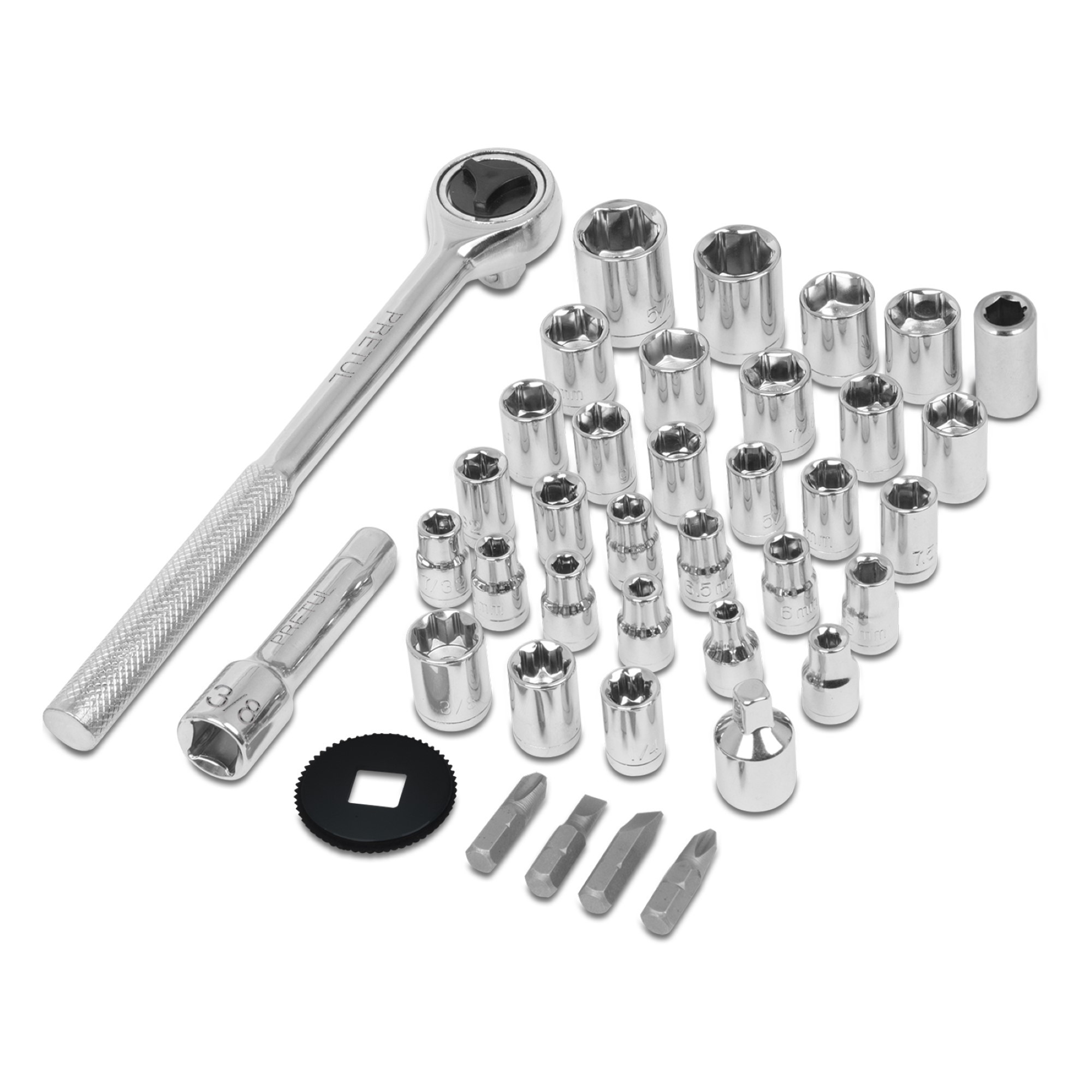 Juego De Copas Puntas Y Ratchet 39 Piezas 1/4" Y 3/8" - Imagen 3
