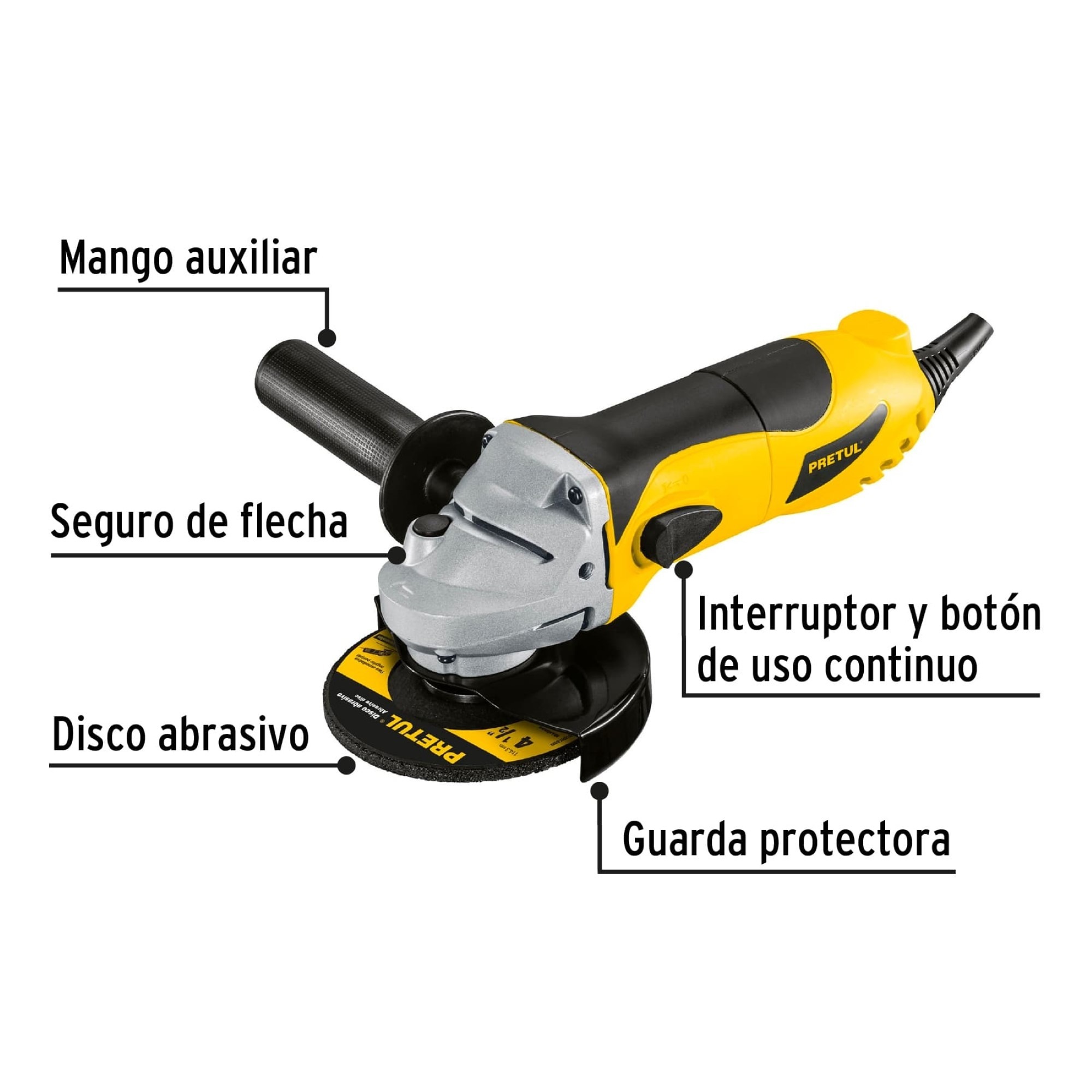 Pulidora Angular De 4-1/2" 700 W Con Accesorios Incluidos - Imagen 3