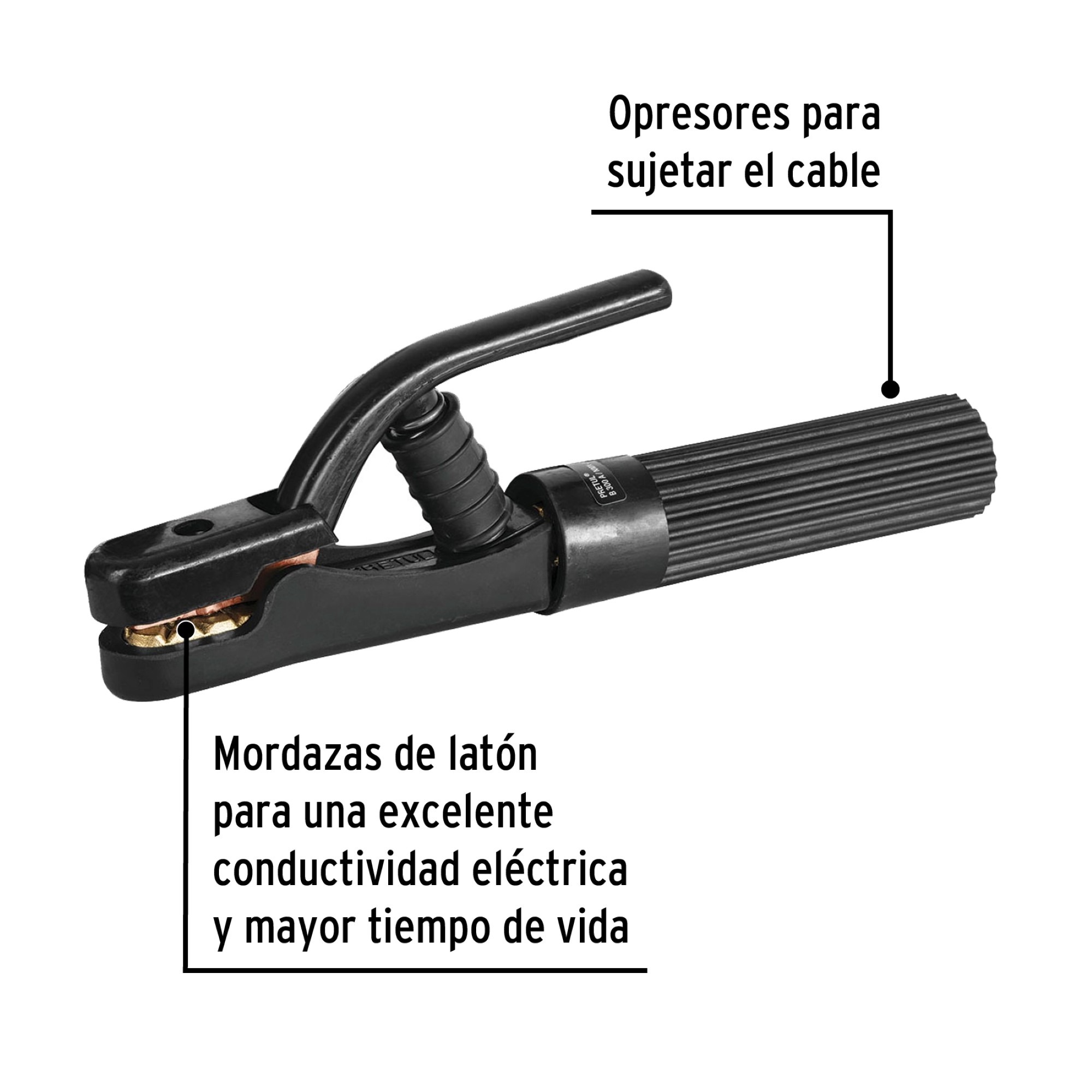 Pinza Porta Electrodo De 300 A Con Mordazas De Latón - Imagen 2