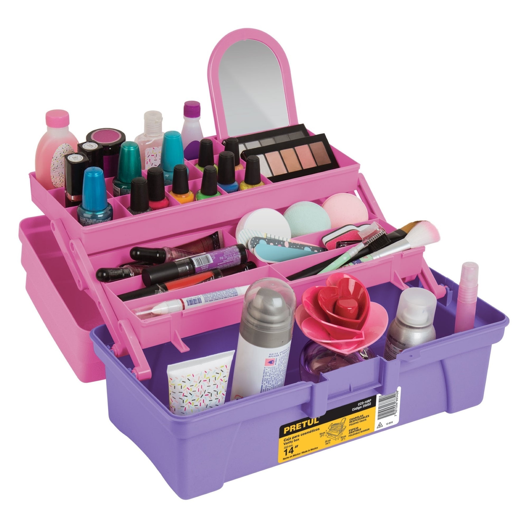Caja De Esmaltes O Maquillaje De 36cm Con 20 Compartimientos