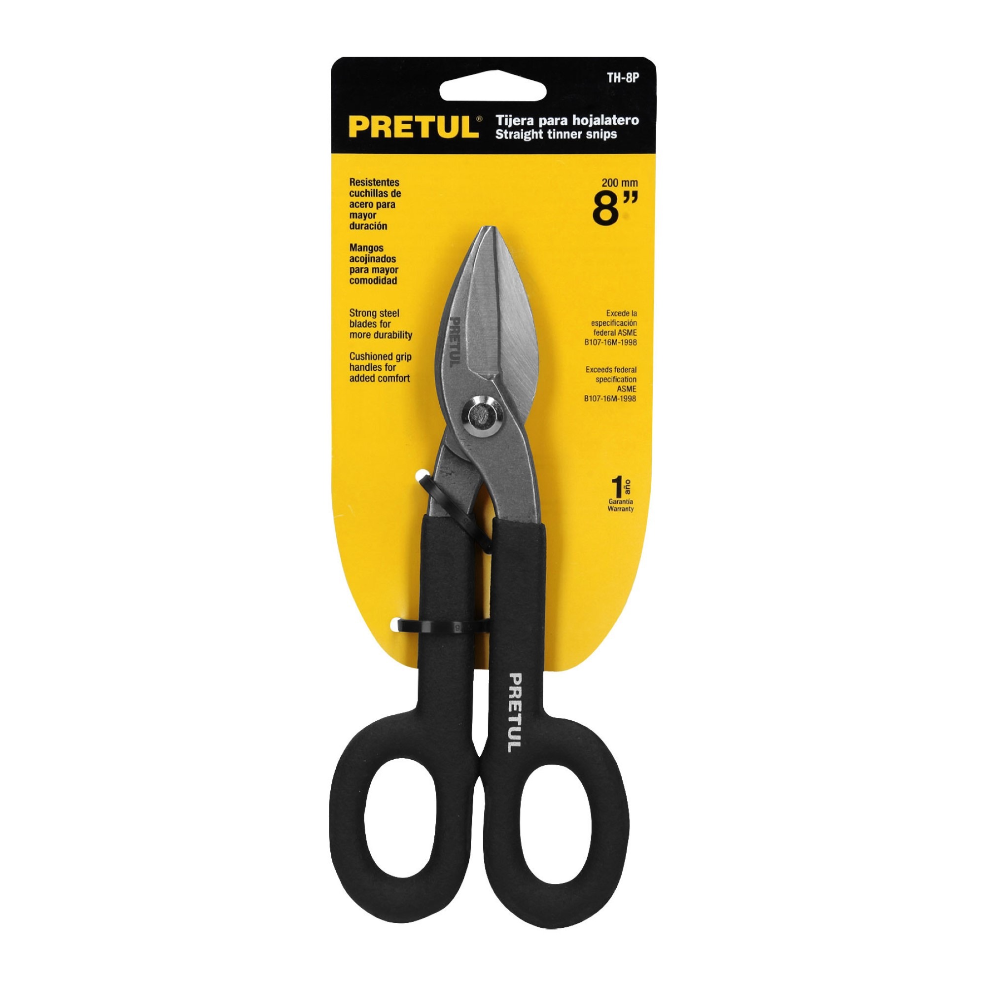 Tijeras Para Hojalatero De 20 cm En Acero Y Mango De Pvc - Imagen 2