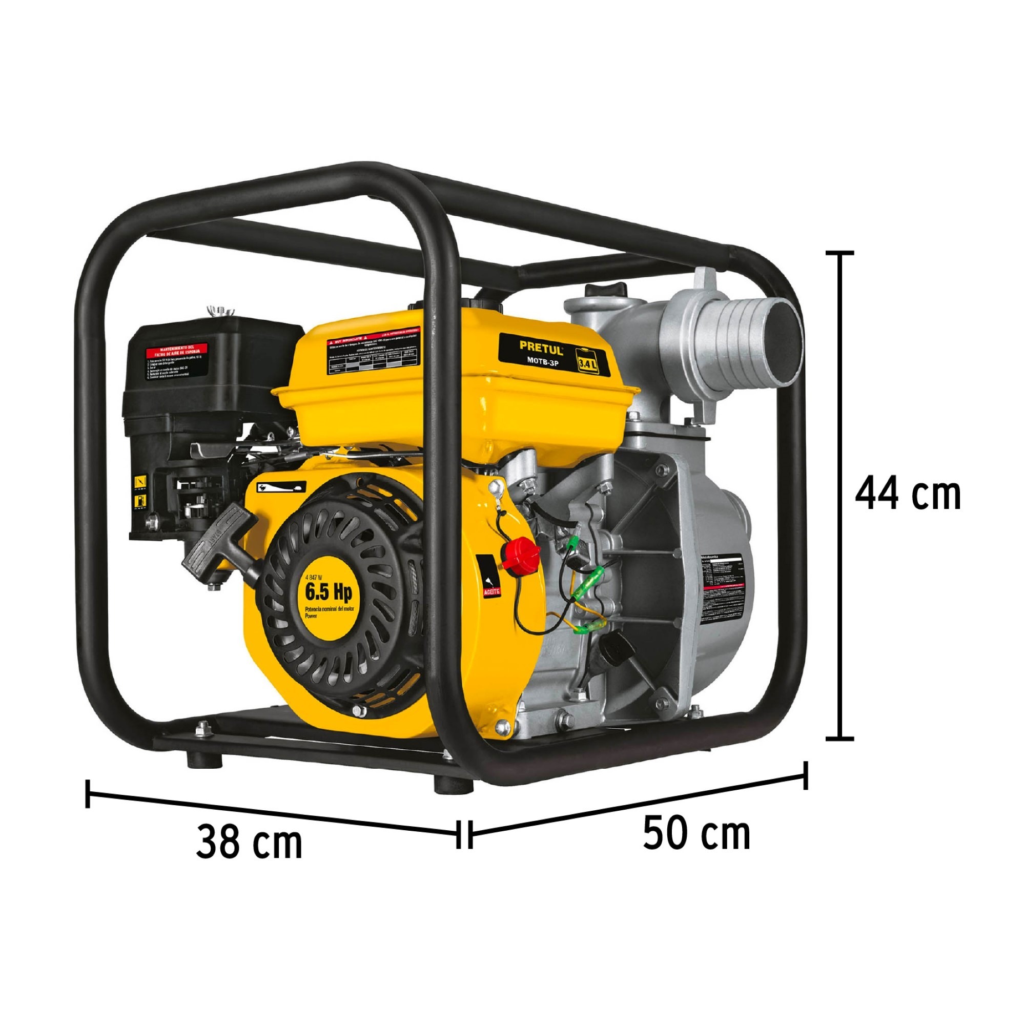 Motobomba Autocebante De 3" A Gasolina 212 cc Profesional - Imagen 5