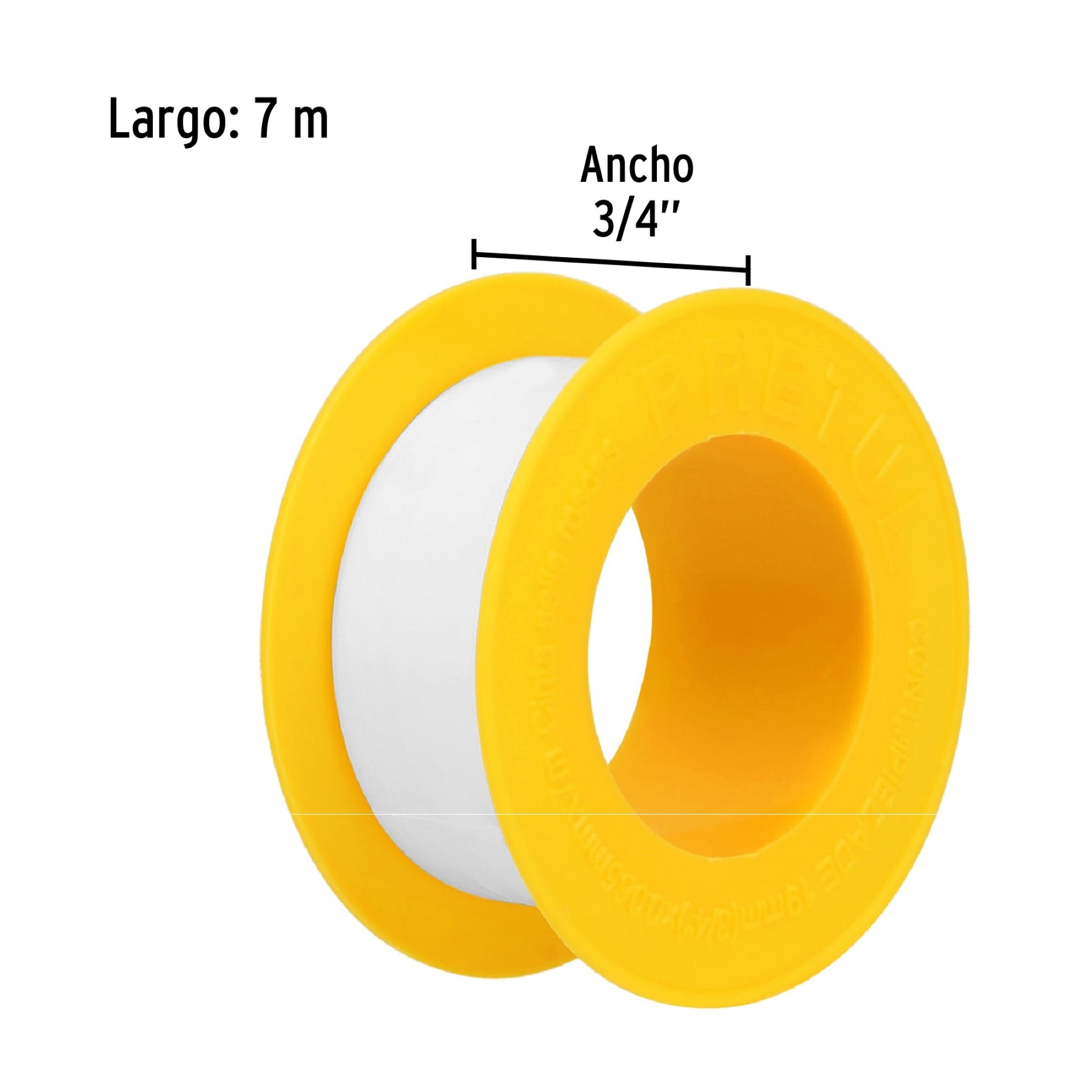 Cinta Teflón De 3/4" Multiusos Largo 7 Metros - Imagen 4