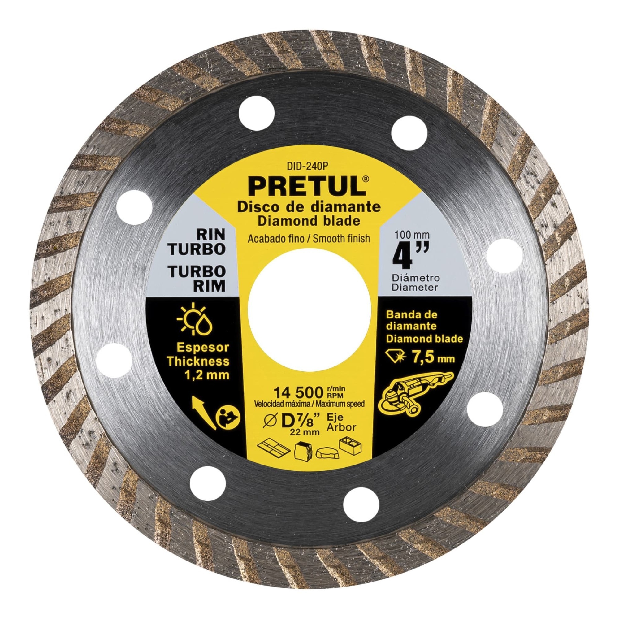 Disco De Diamante 4" Rin Turbo