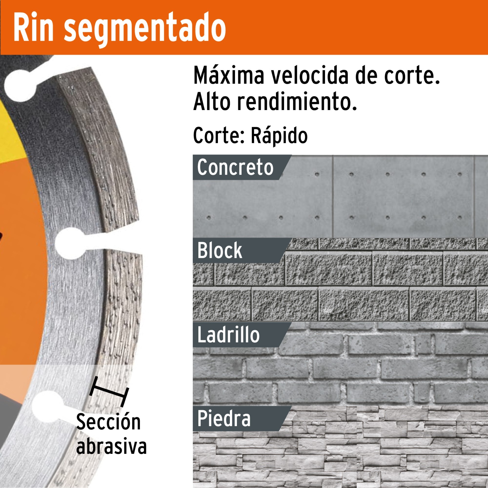 Disco De Diamante 7" Rin Segmetado - Imagen 4