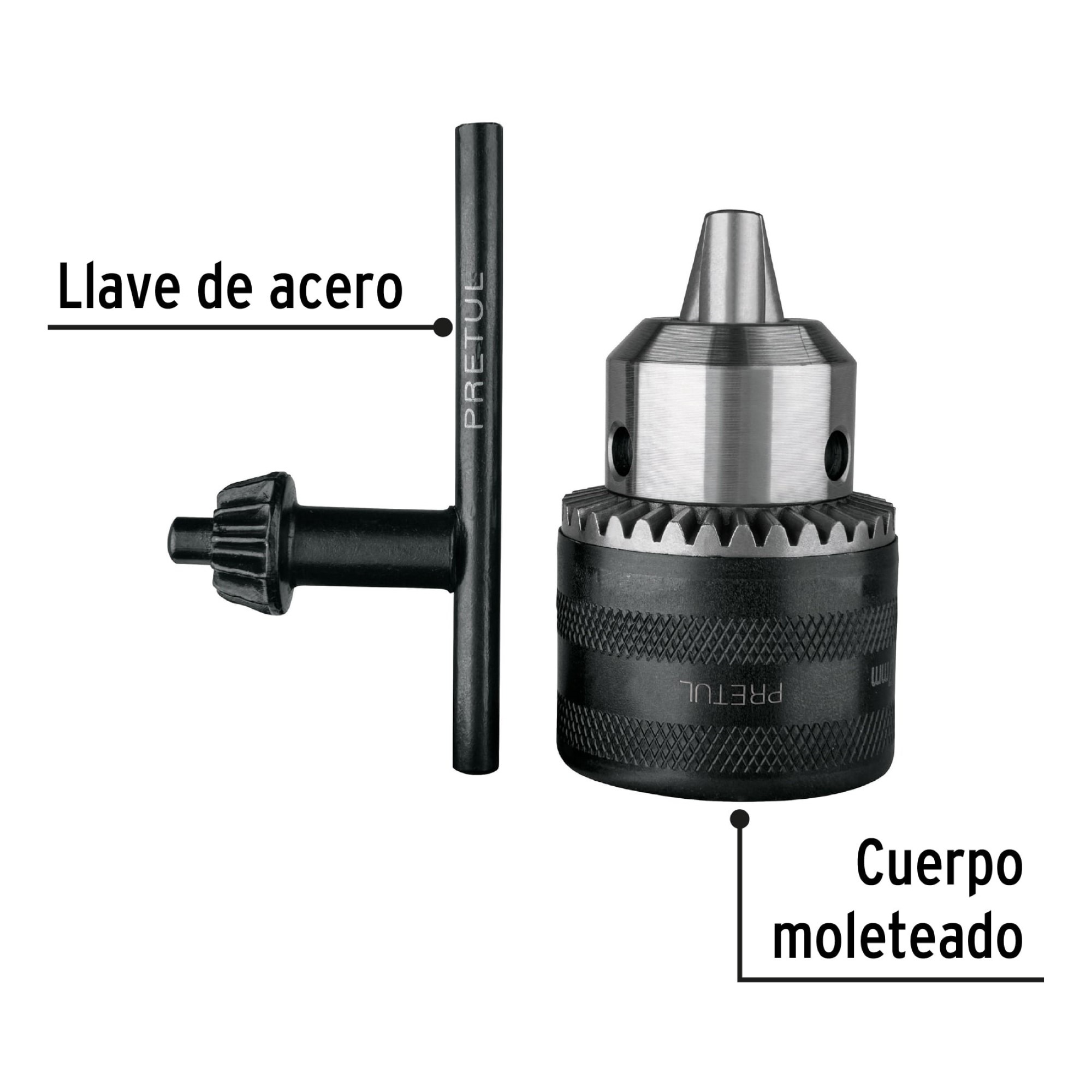 Mandril De 1/2" Para Taladro Y Percutor Incluye Llave - Imagen 3