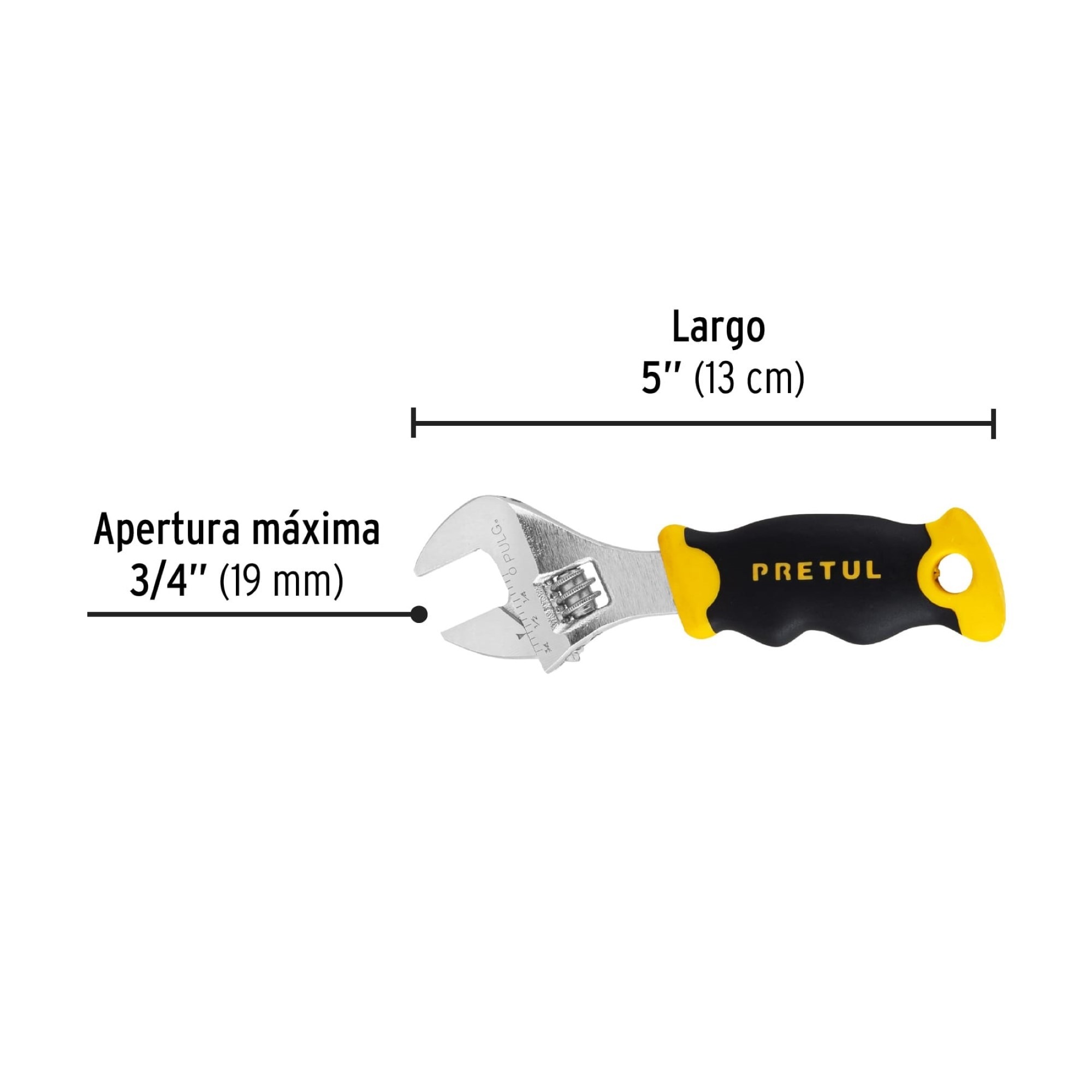 Llave Ajustable De 5" Forjada En Acero Al Carbono - Imagen 4