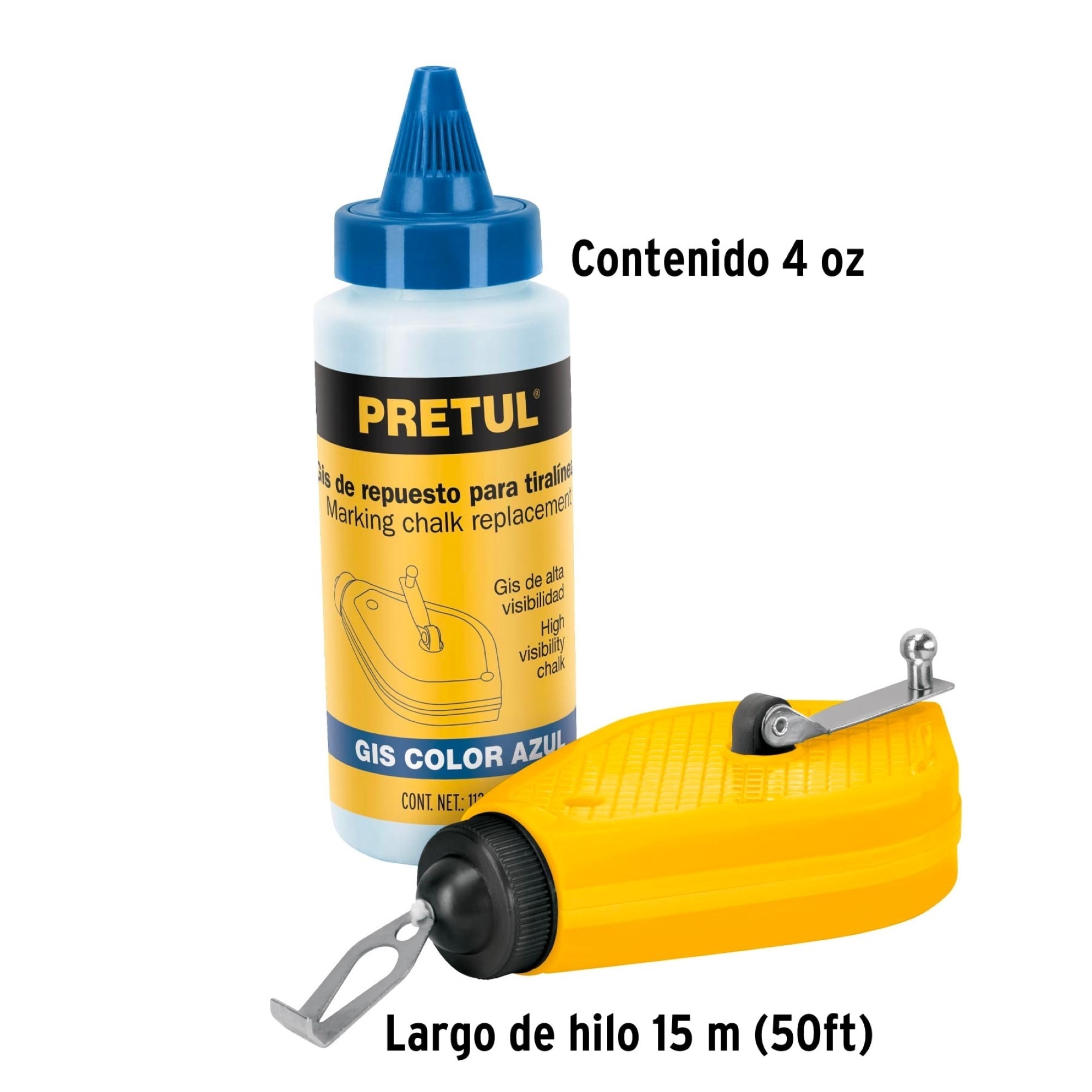 Cimbra Plástica De 15 Metros. Incluye Tinta Azul De 4 Oz - Imagen 4