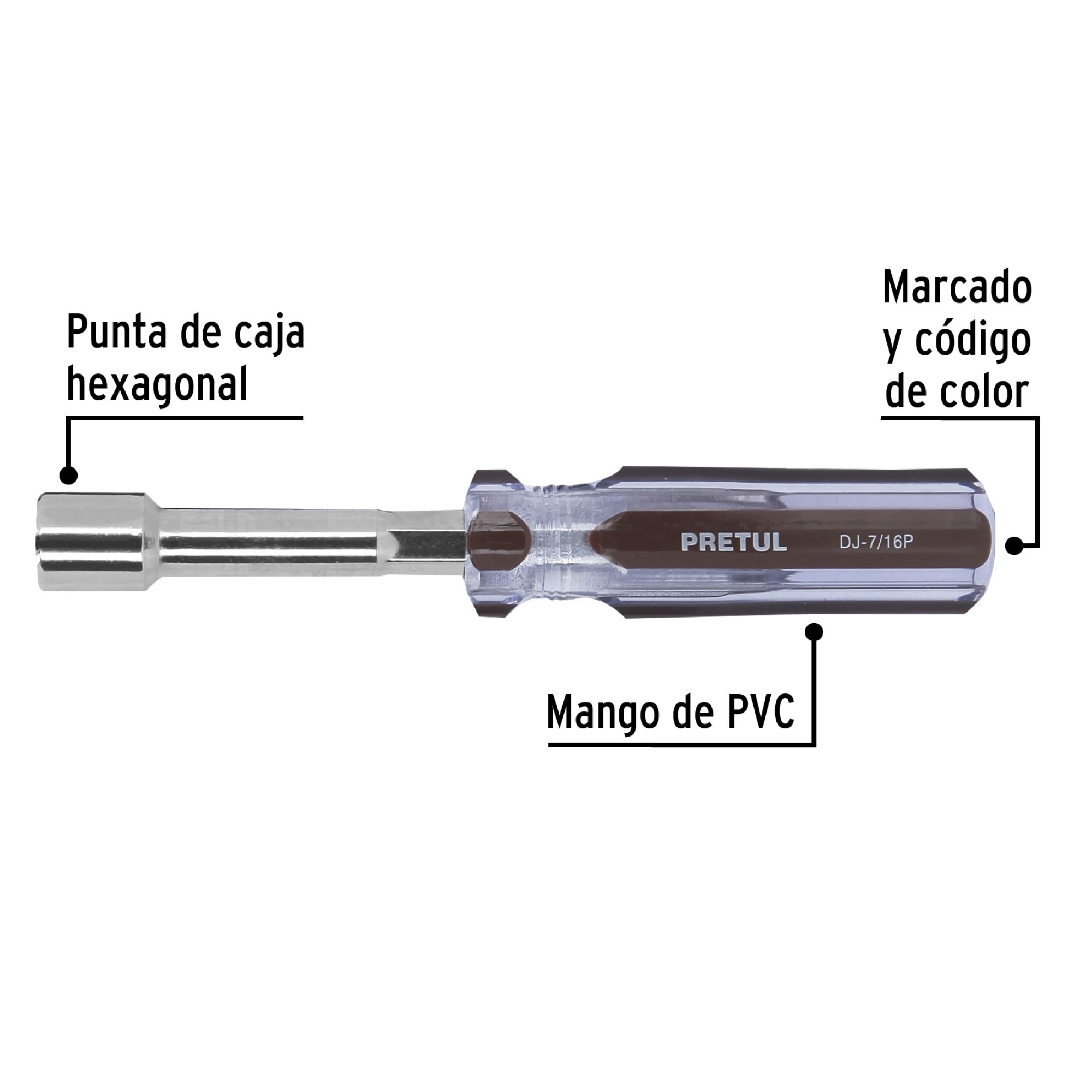 Destornillador De Copa 7/16" Con Mango De PVC - Imagen 3