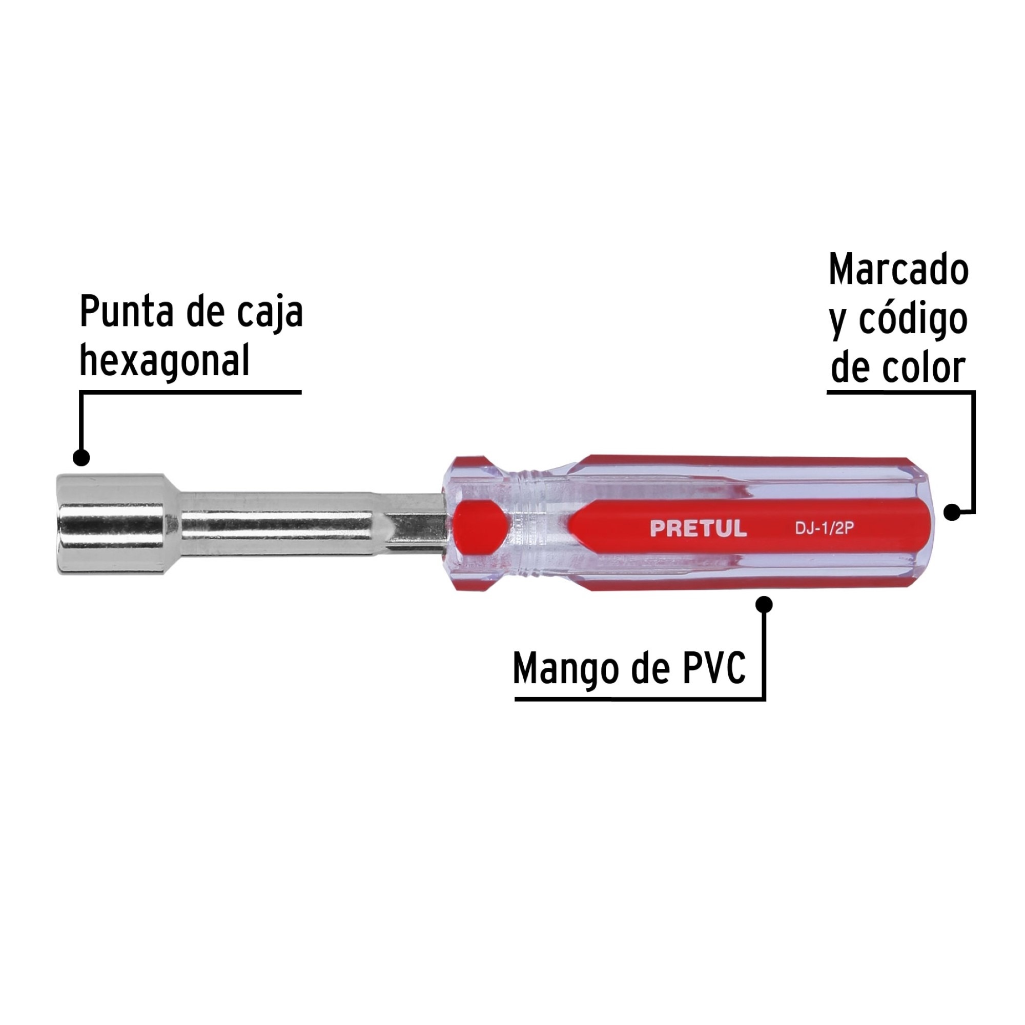 Destornillador De Copa 1/2" Con Mango De PVC - Imagen 3