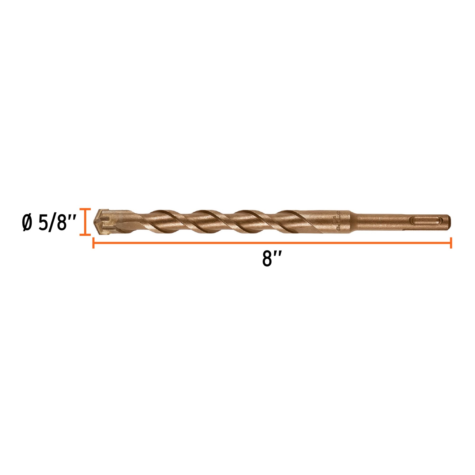 Broca Para Concreto Sds Plus De 5/8" Largo 8" - Imagen 3