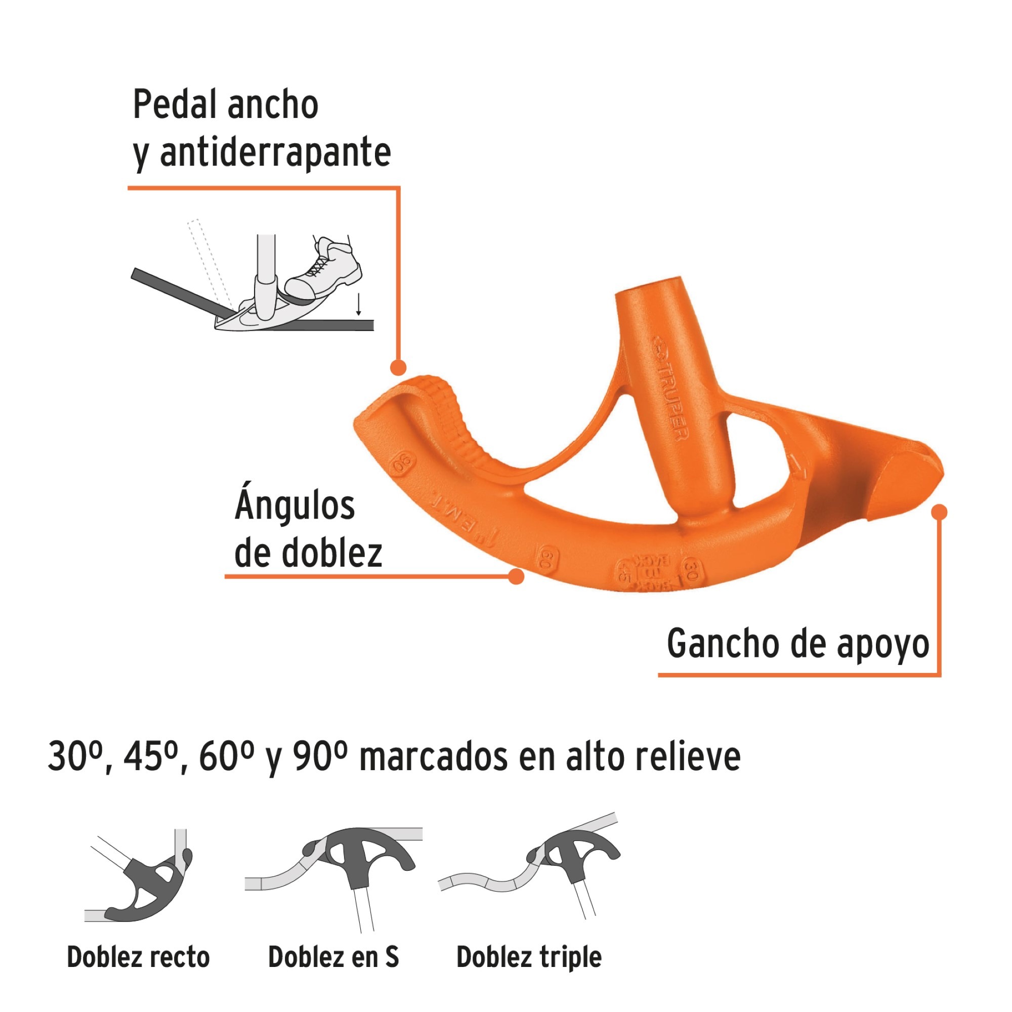 Doblador De Tubo Conduit Profesional Diámetro 1" - Imagen 4