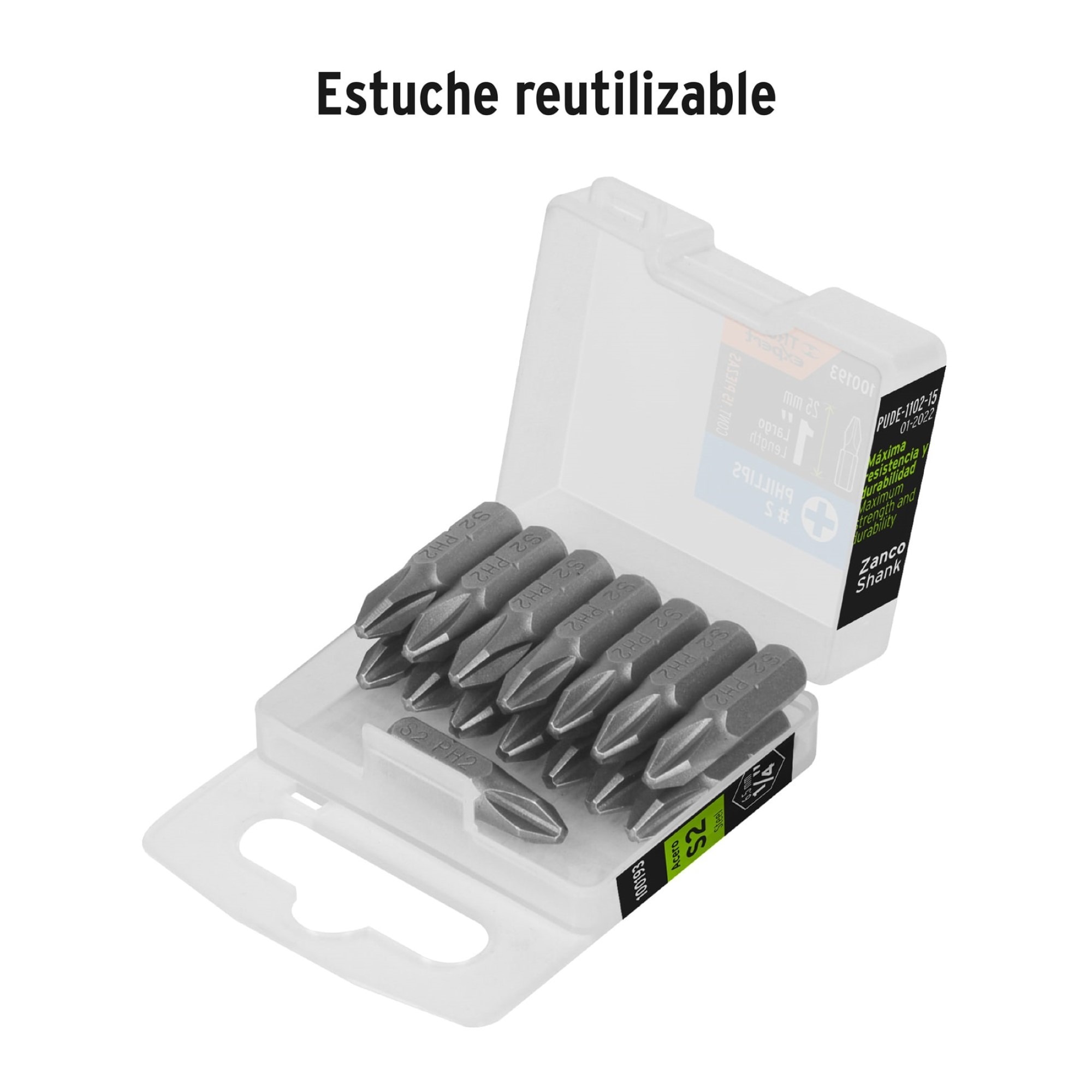 Estuche Con 15 Puntas Phillips PH2 De 1" - Imagen 4