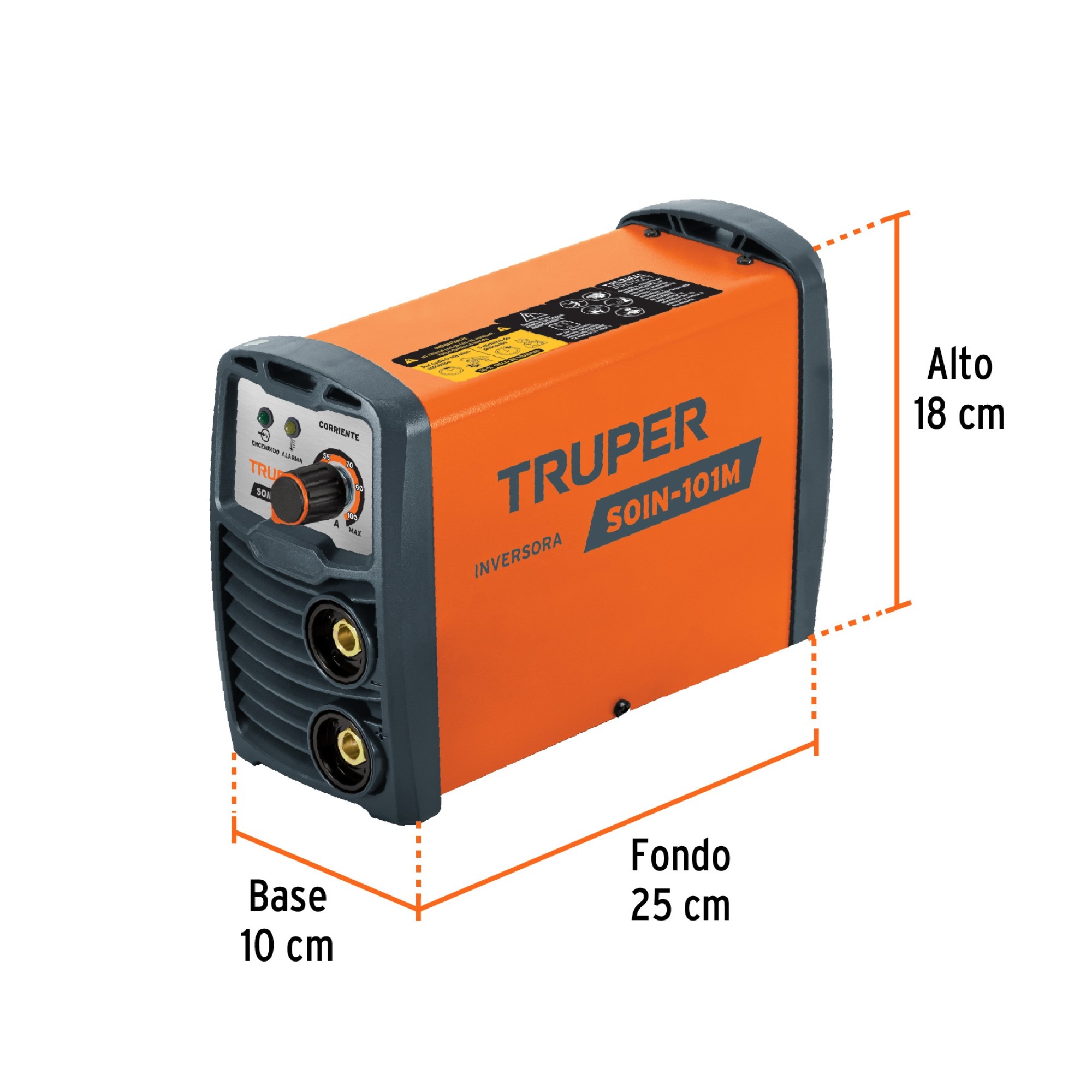 Soldador Inversor Mini 100A 127V Profesional Bornes 3/8" - Imagen 2