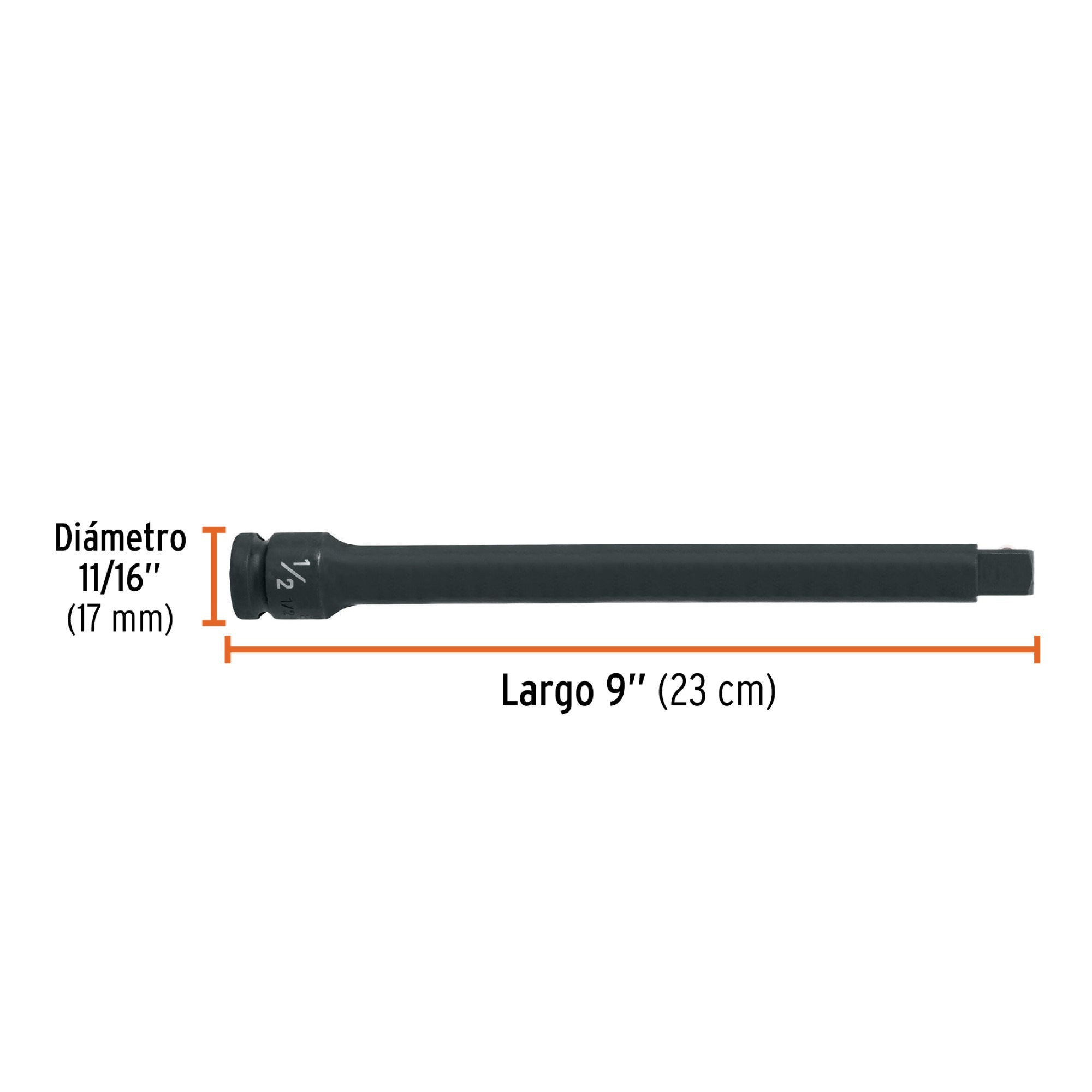 Extensión De Impacto 9" (23 cm) y Cuadro De 1/2" - Imagen 2