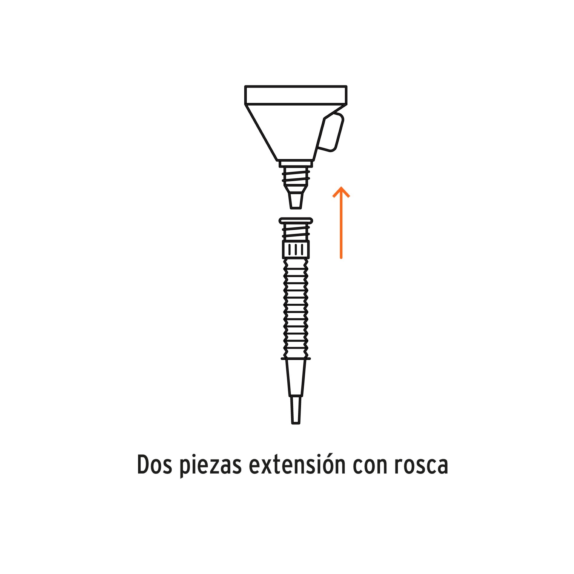 Embudo Plástico De 500 Ml Con Cuello Flexible De Uso General - Imagen 4