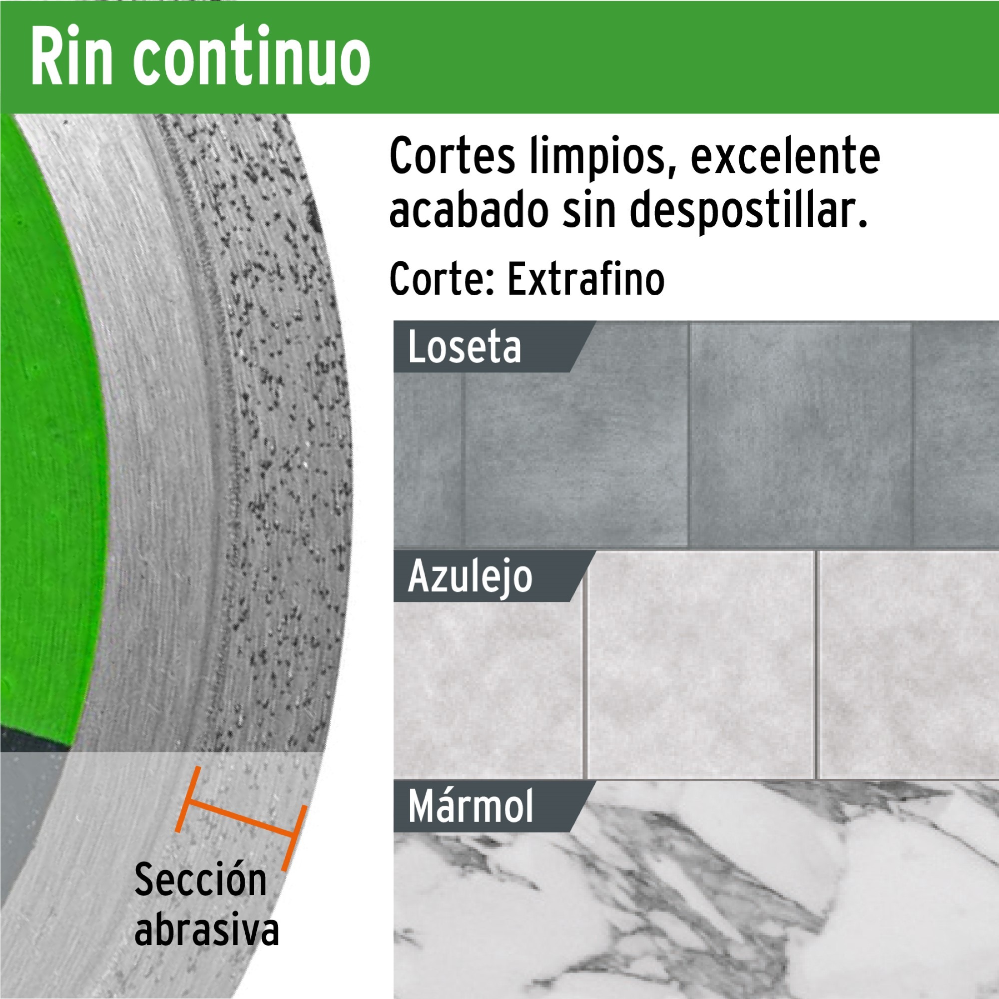 Disco De Diamante Rin Continuo De 7" Centro 7/8" - Imagen 4