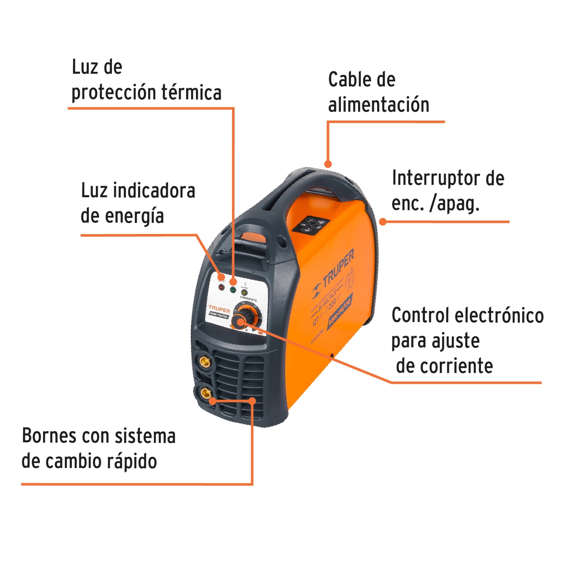 Soldador Inversor De Corriente De 130 A Y Doble Voltaje - Imagen 8