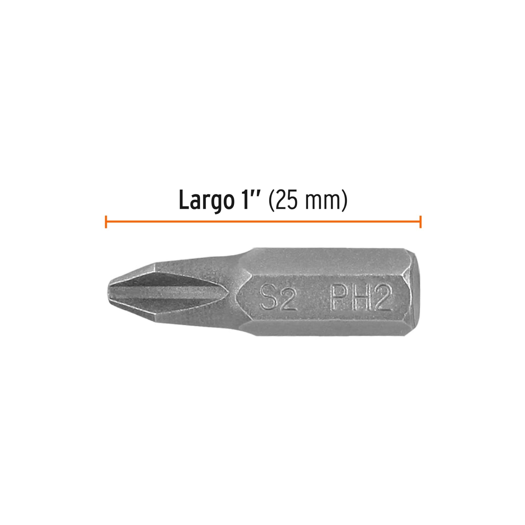 Estuche Reutilizable Con 5 Puntas Phillips Iguales PH2 De 1" - Imagen 3