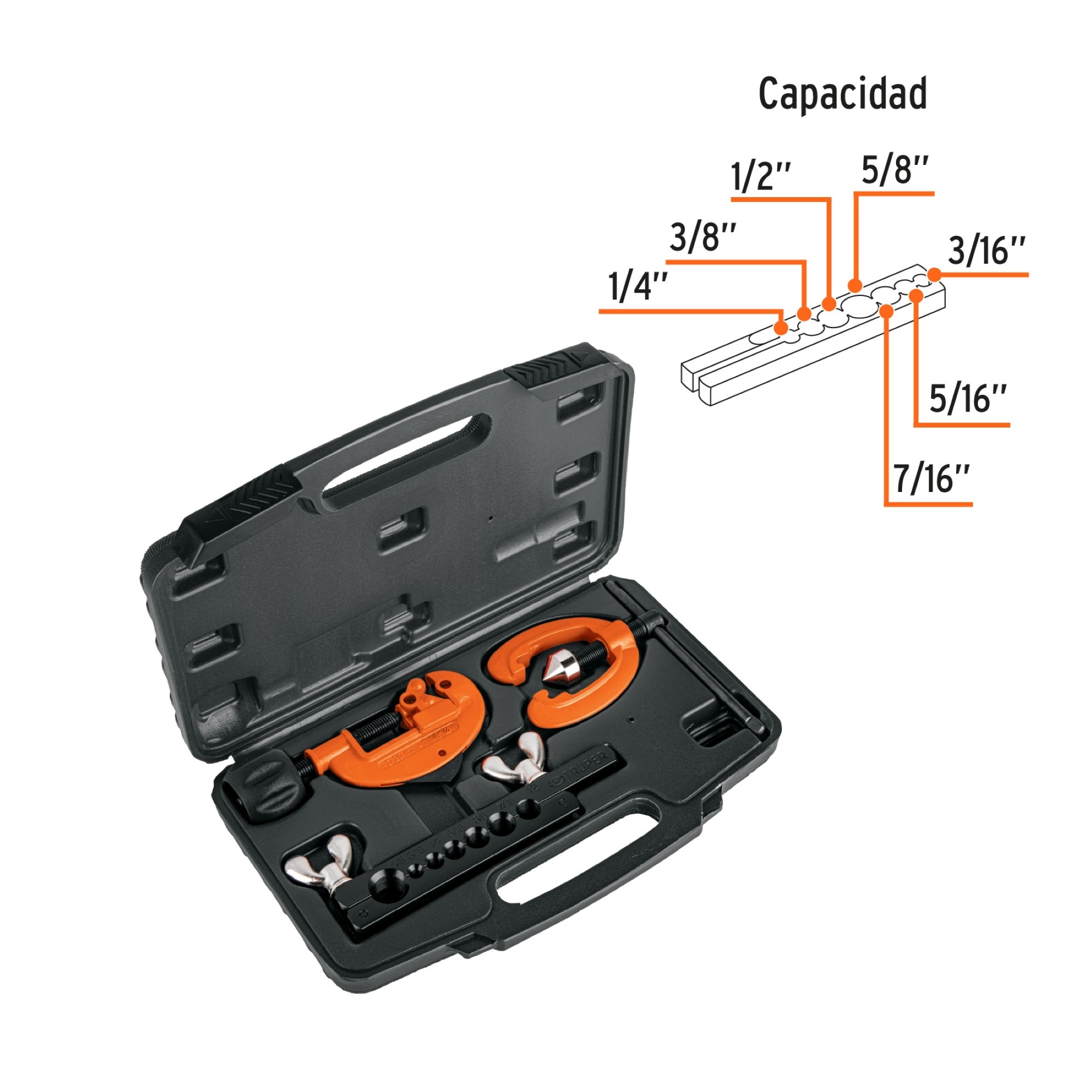 Juego De Cortador Y Rebordeador De Tubo Con Estuche - Imagen 2