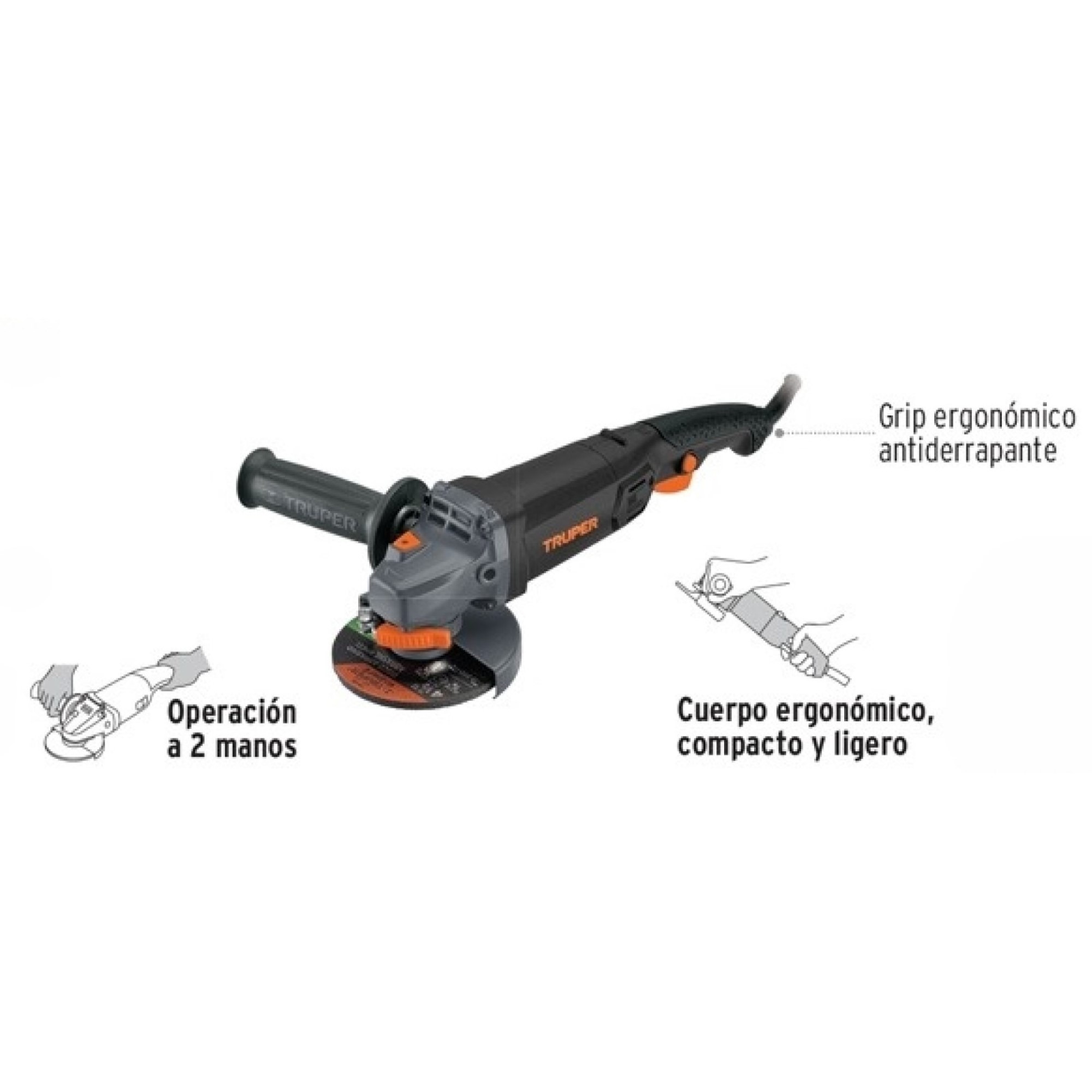 Pulidora Angular Industrial 4-1/2" 950 W Con Accesorios - Imagen 3