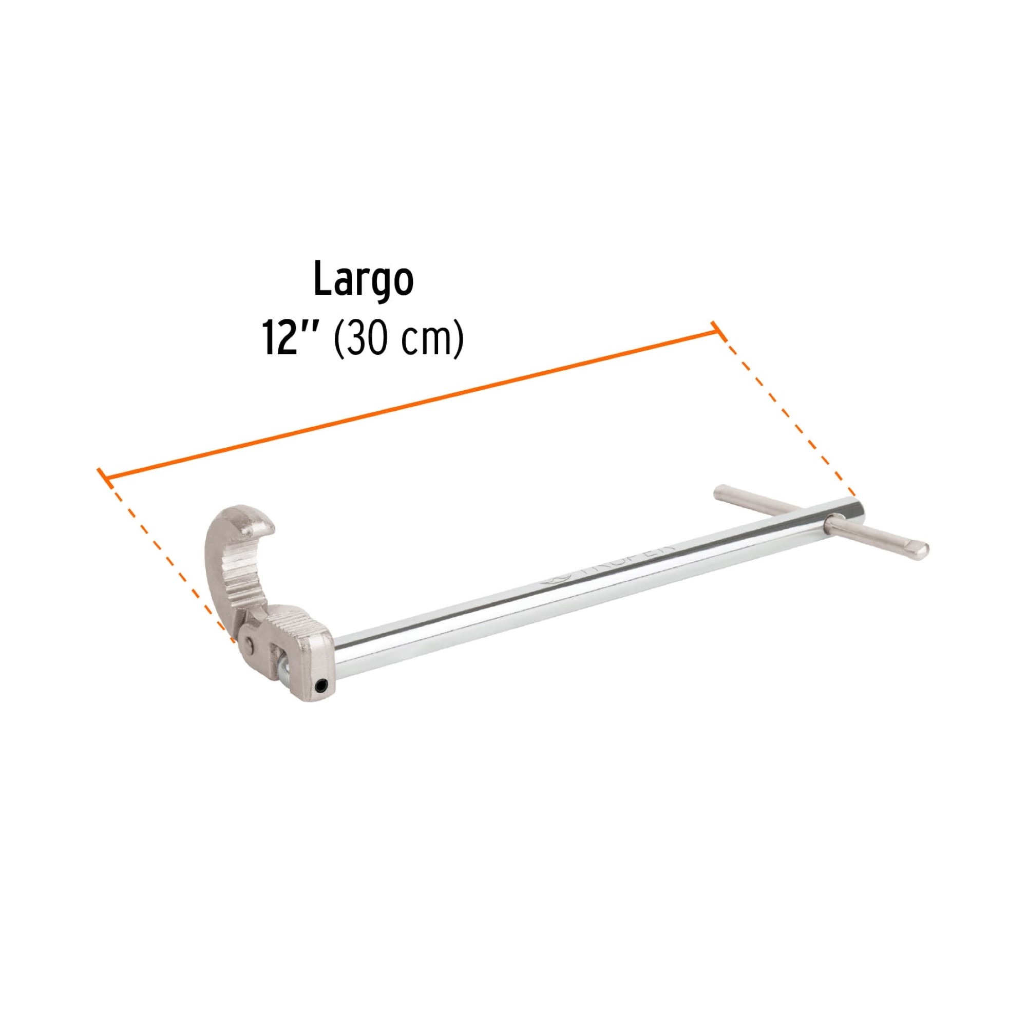 Llave Con Mordaza Para Plomero 12". Capacidad 1/2" A 1" - Imagen 2