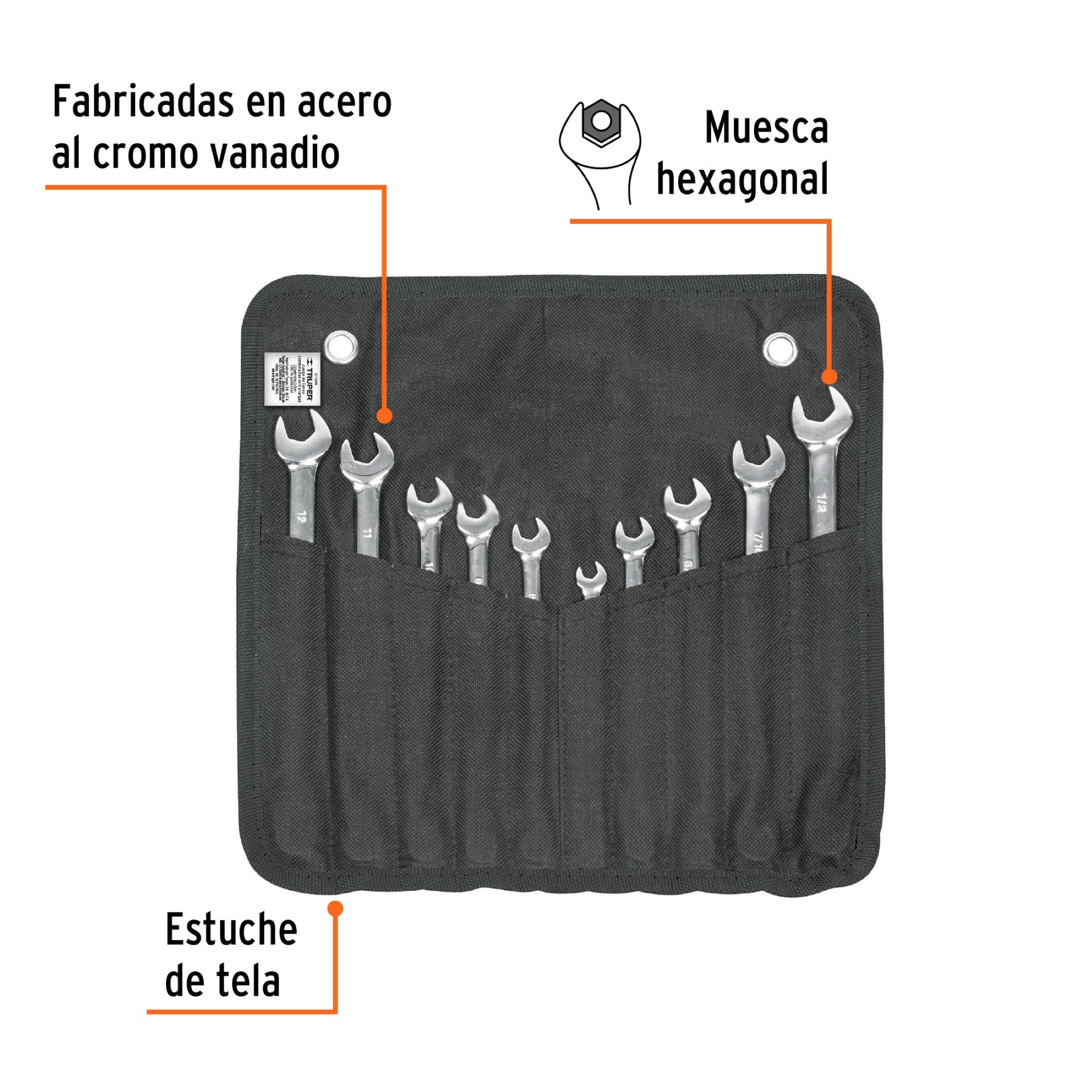 Juego De 10 Llaves Mixtas Extralargas En Pulgadas Y Métricas - Imagen 3