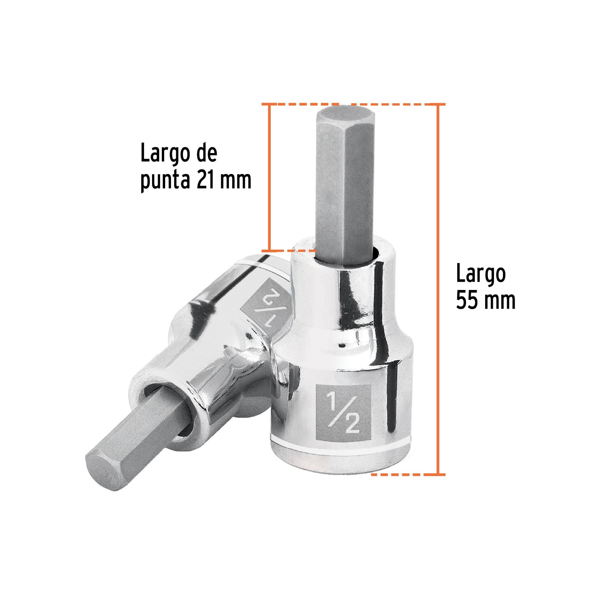 Copa Estándar De Punta Bristol 1/2" Cuadrante De 1/2" - Imagen 4