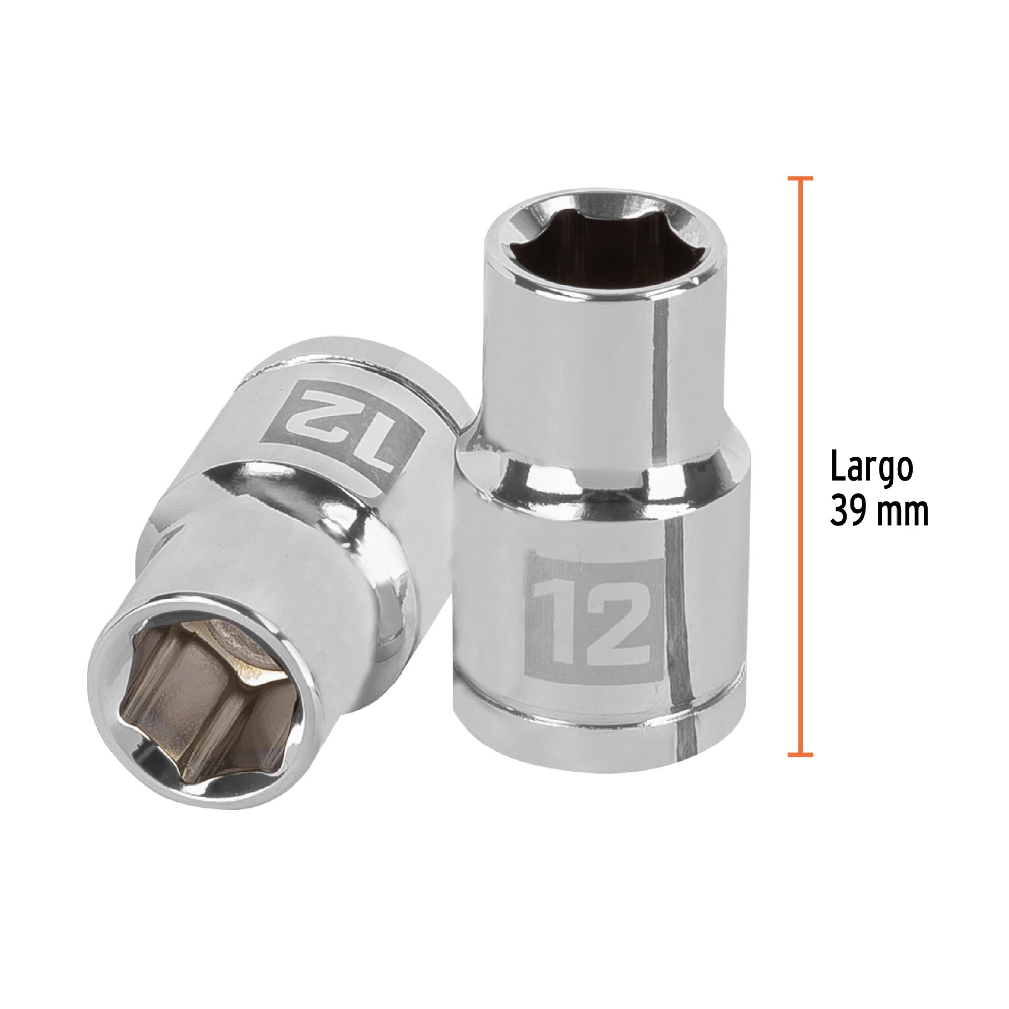 Copa Estándar 12 mm De 6 Puntas Cuadrante De 1/2" - Imagen 4