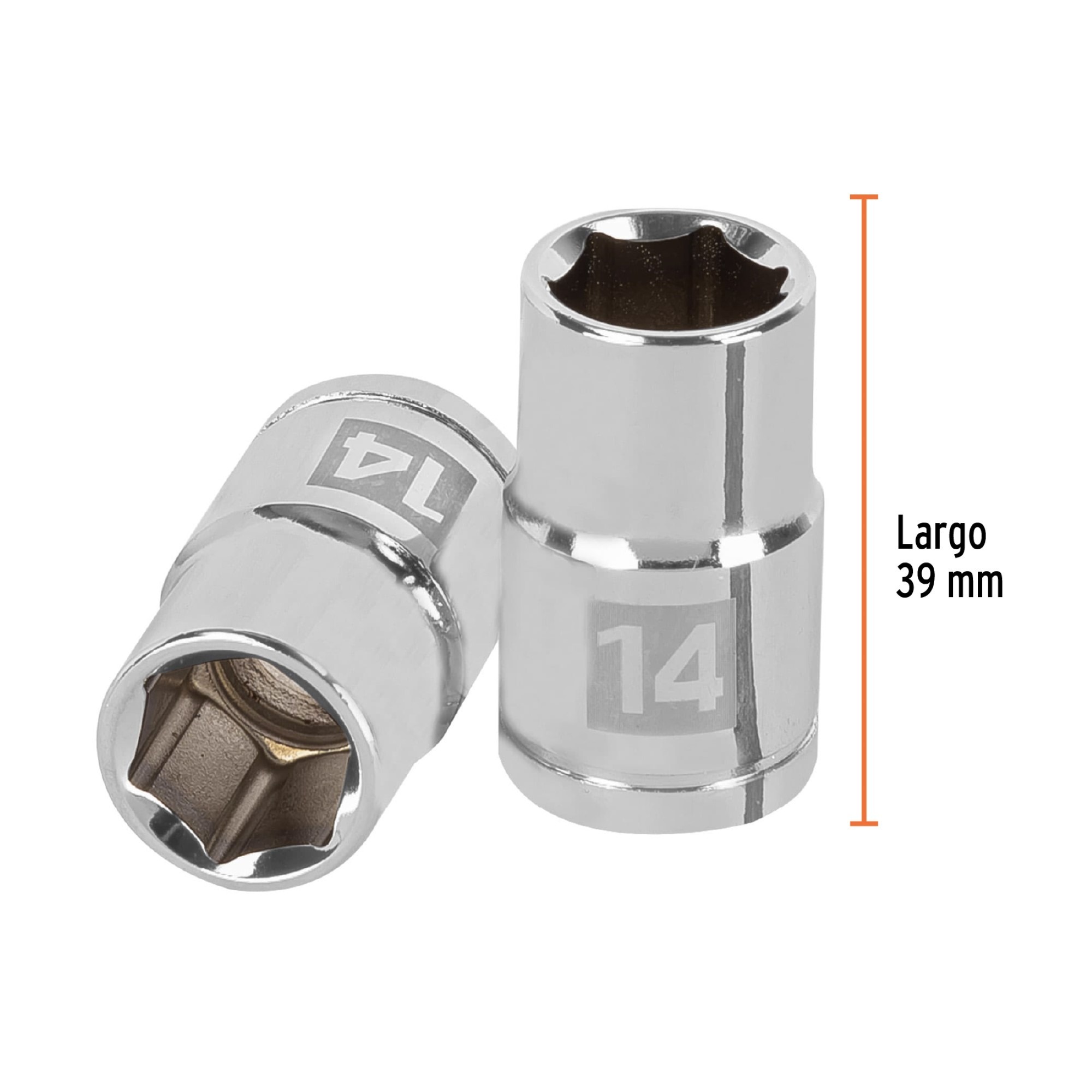 Copa Estándar 14 mm De 6 Puntas Cuadrante De 1/2" - Imagen 4