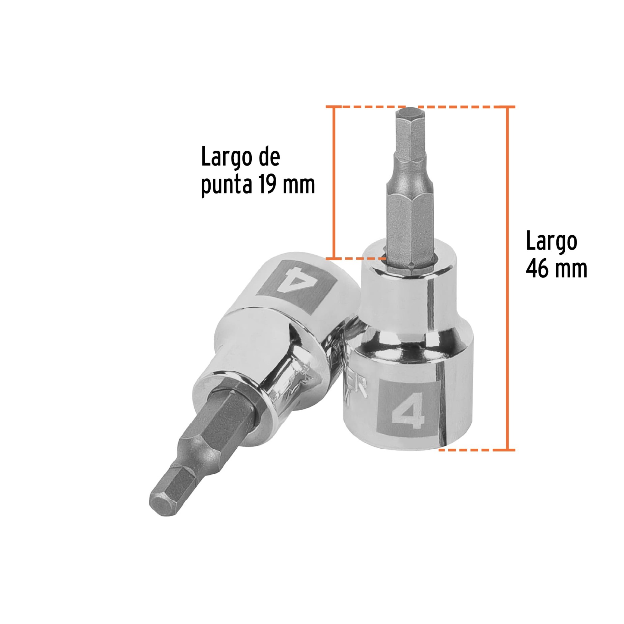 Copa Estándar De Punta Bristol 4 mm Cuadrante De 3/8" - Imagen 4