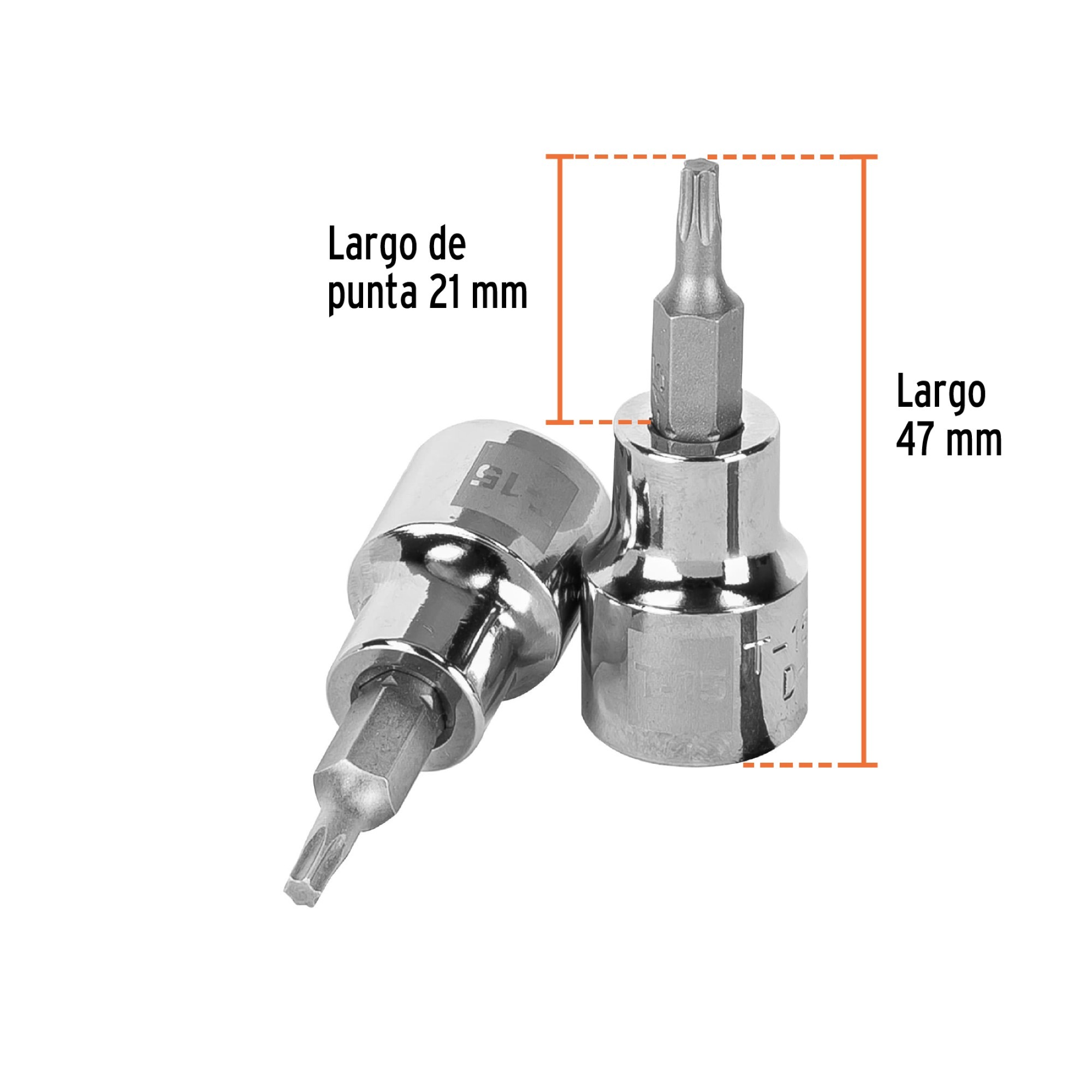 Copa Punta Torx T-15 Uso Profesional Cuadrante De 3/8" - Imagen 4