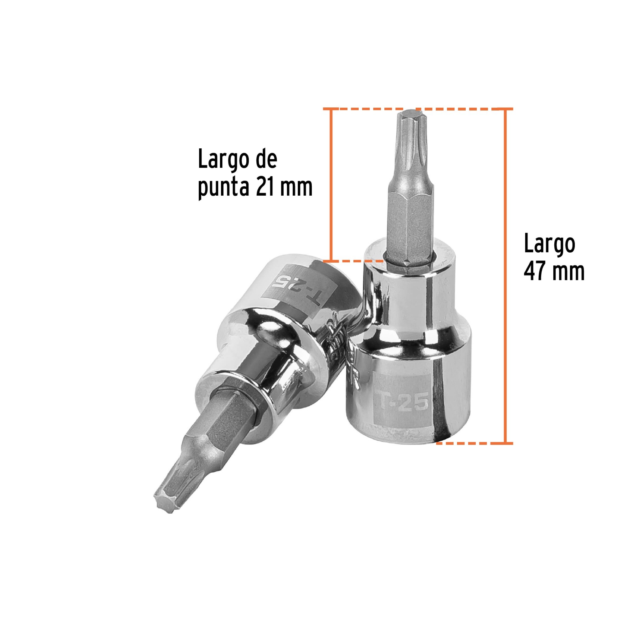 Copa Punta Torx T-25 Uso Profesional Cuadrante De 3/8" - Imagen 4