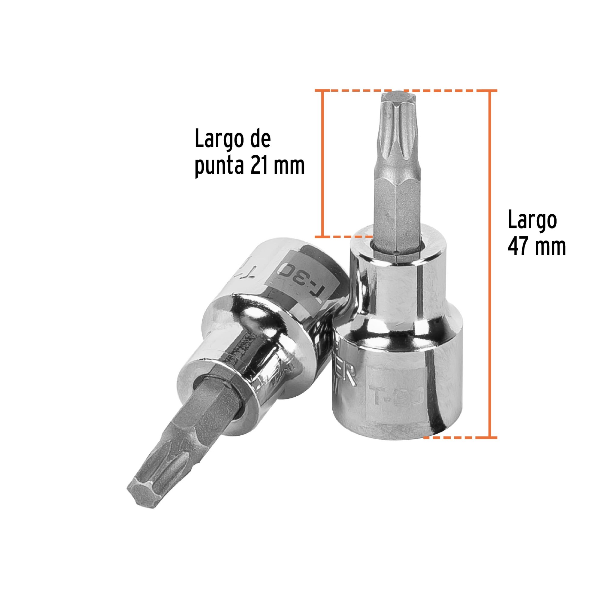 Copa Punta Torx T-30 Uso Profesional Cuadrante De 3/8" - Imagen 4