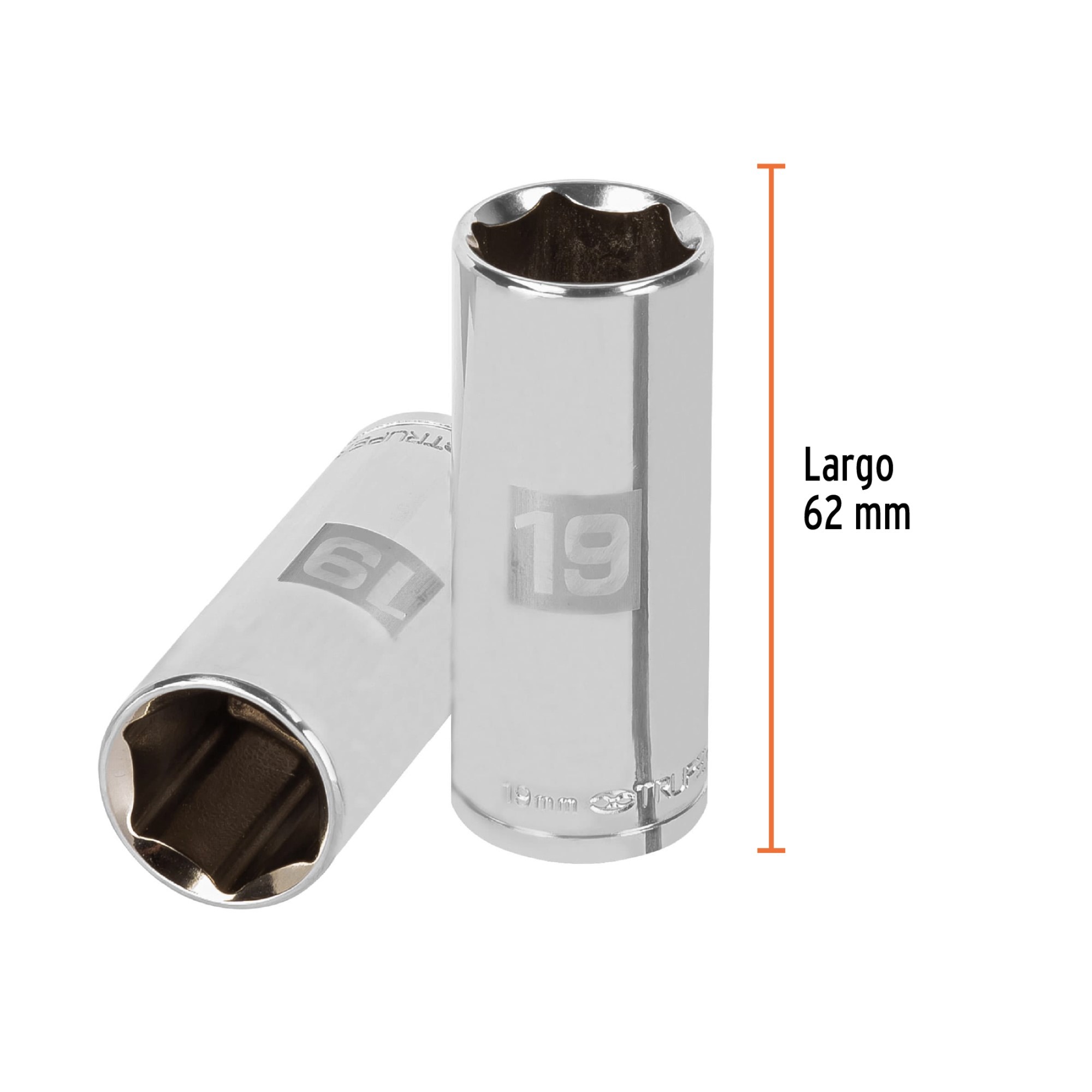 Copa Estándar Larga 19 mm De 6 Puntas. Cuadrante De 3/8" - Imagen 4