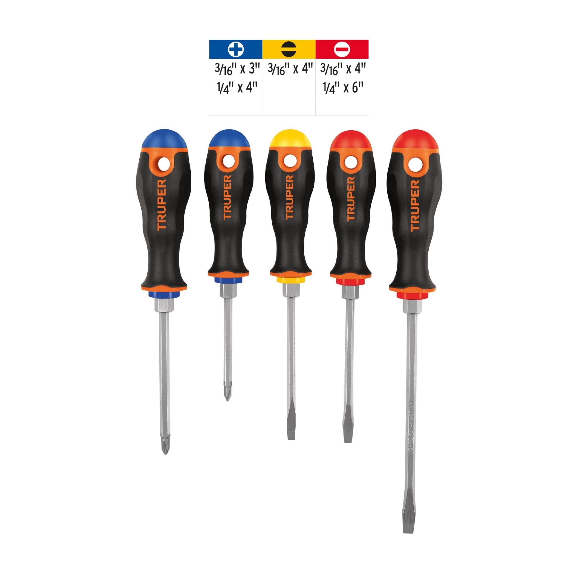 Juego De 5 Destornillares Comfort Grip Con Barra Hexagonal - Imagen 4